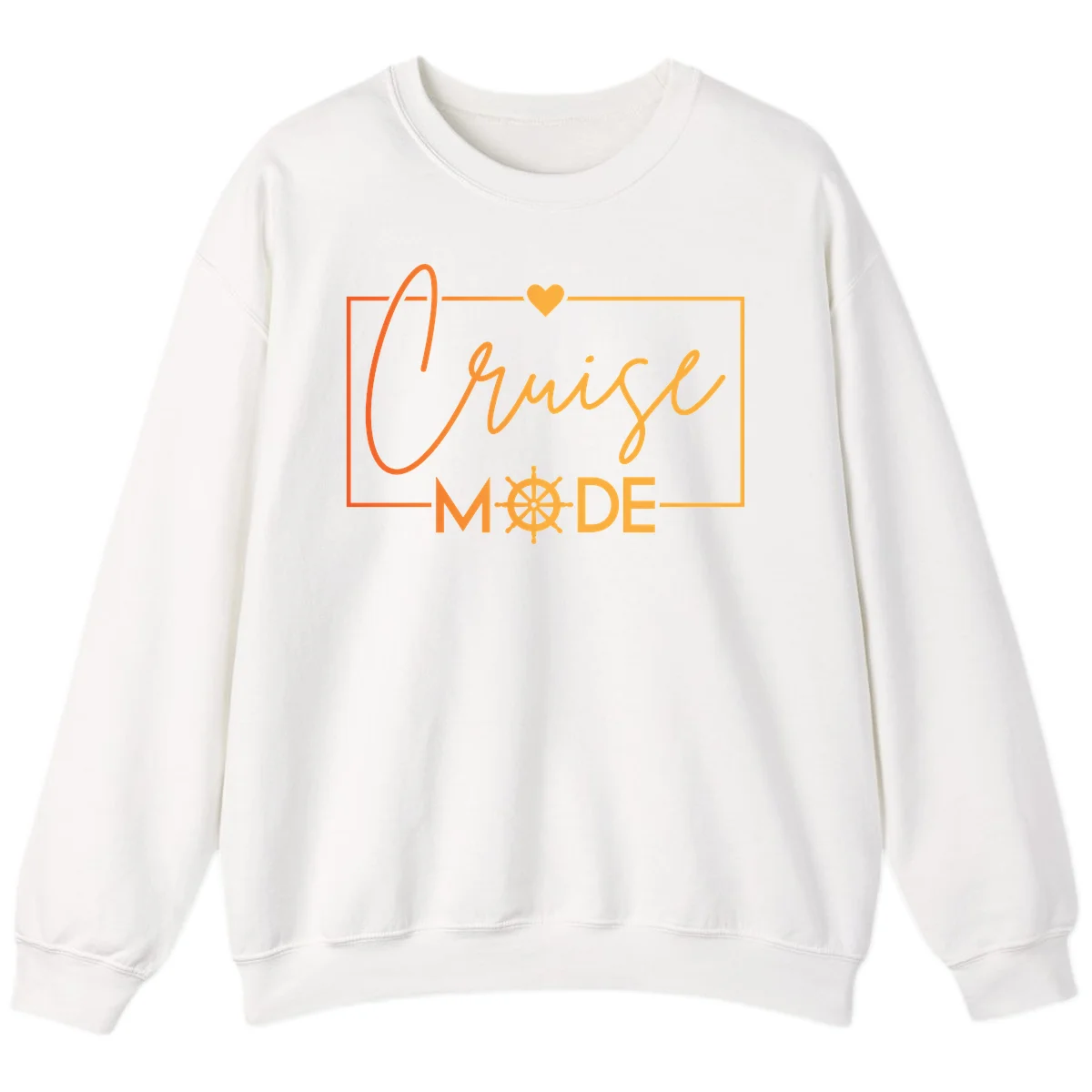 Ahoy Mode Nautical Heart Sweatshirt in White