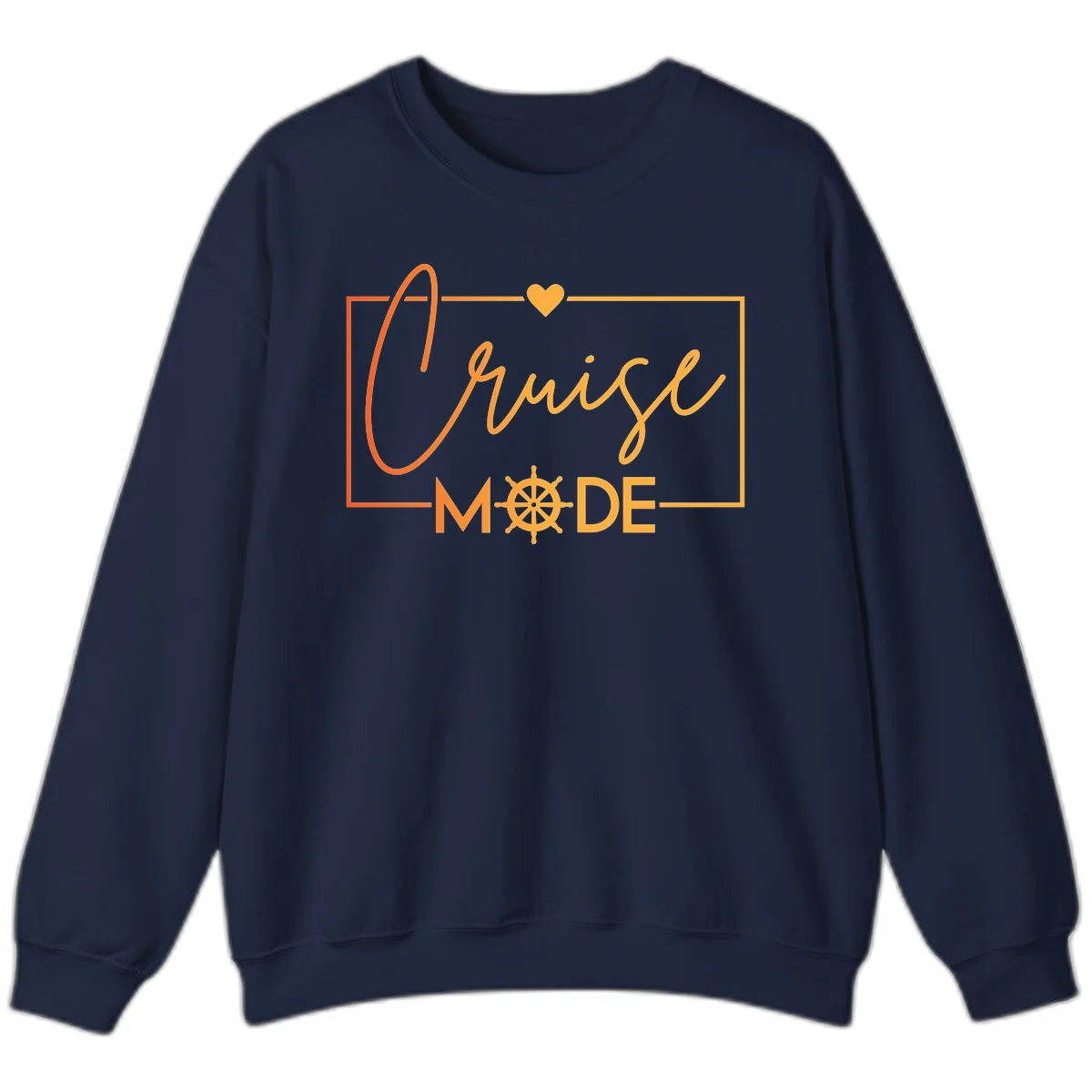 Ahoy Mode Nautical Heart Sweatshirt in Navy