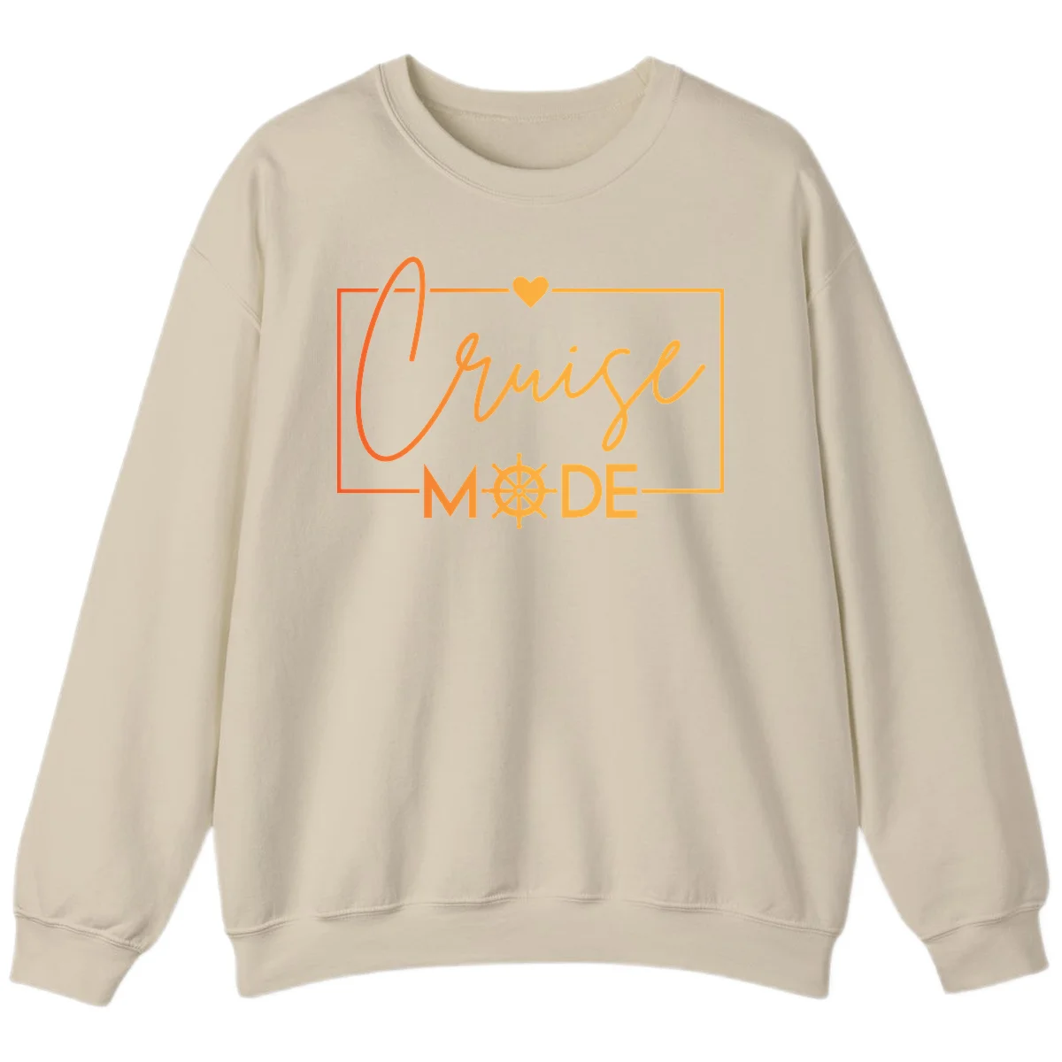 Ahoy Mode Nautical Heart Sweatshirt in Sand