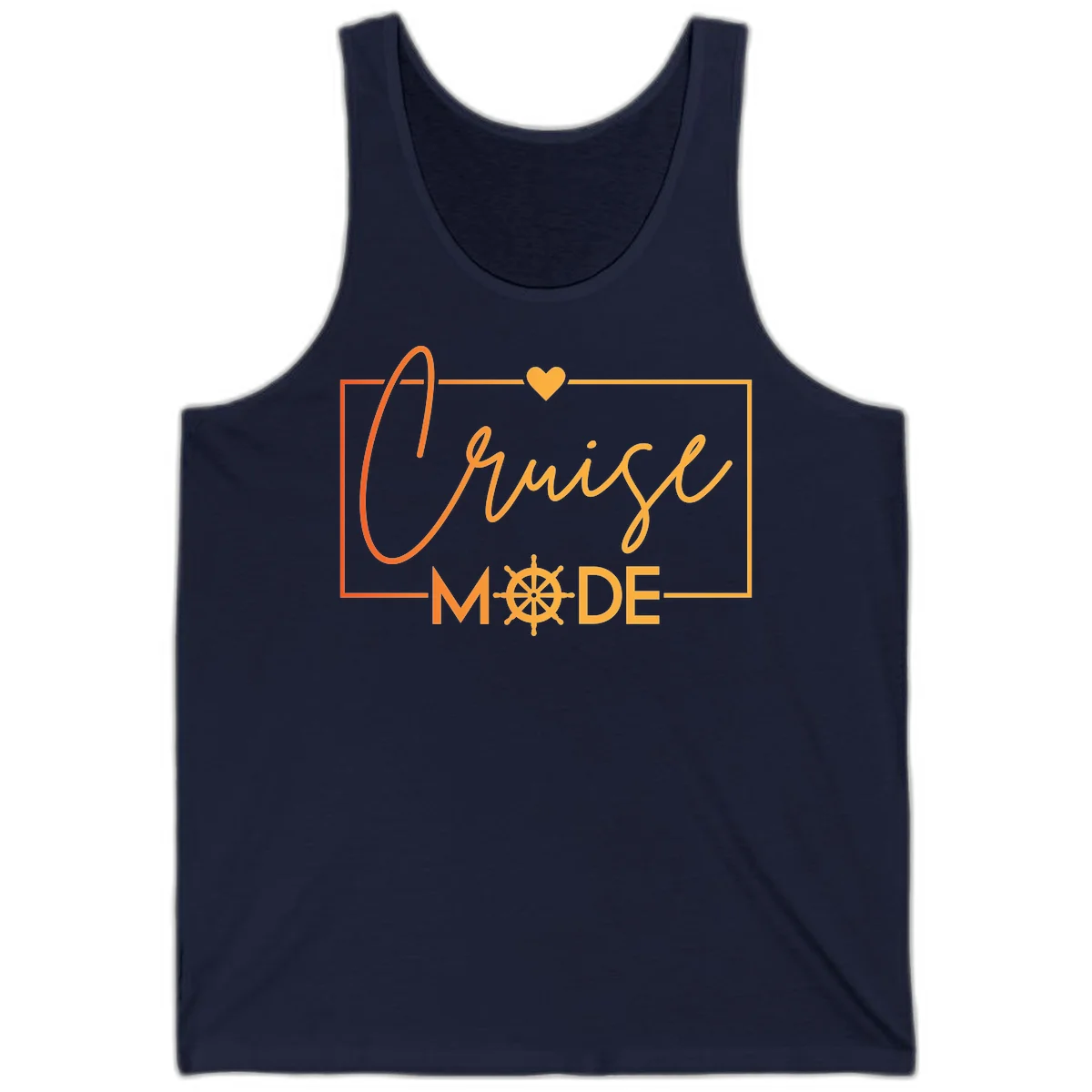 Ahoy Mode Nautical Heart Tank in Navy