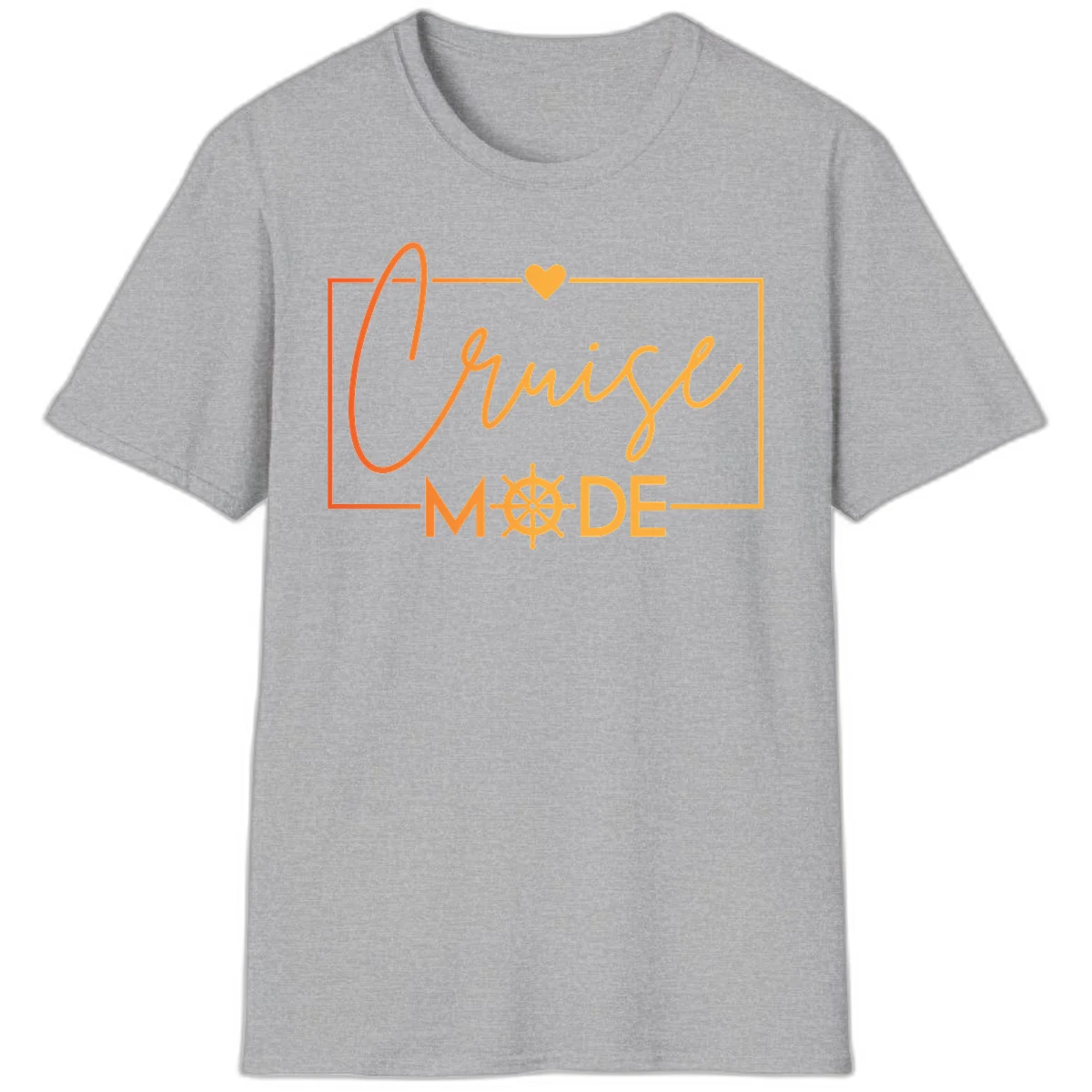 Ahoy Mode Nautical Heart T-Shirt in Sport Grey