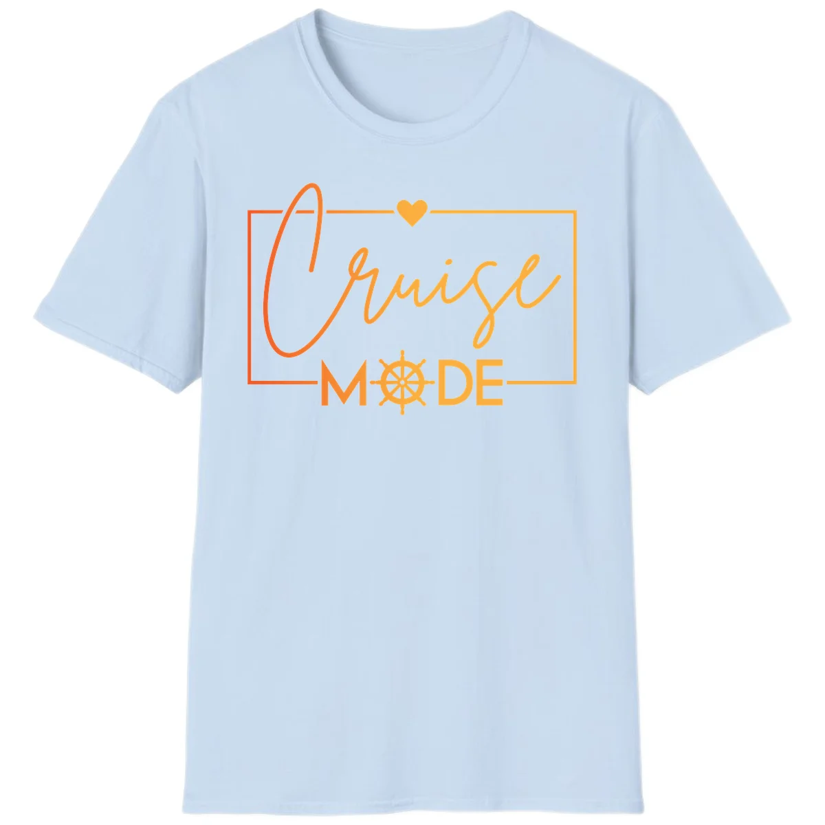 Ahoy Mode Nautical Heart T-Shirt in Light Blue
