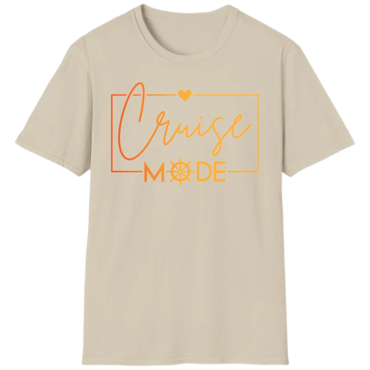 Ahoy Mode Nautical Heart T-Shirt in Sand