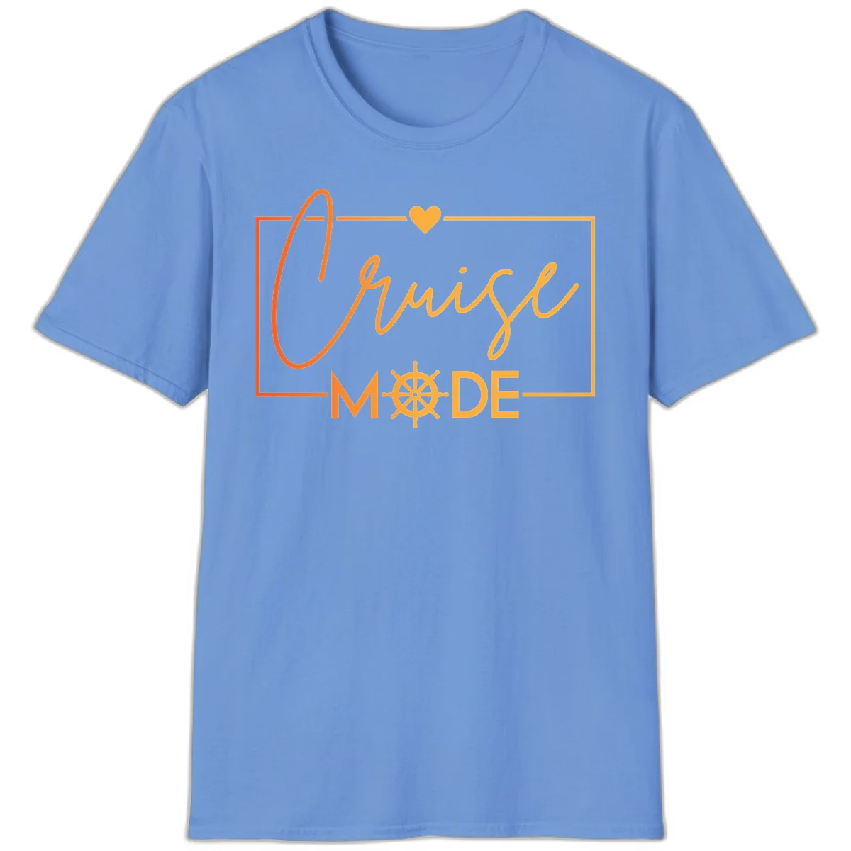 Ahoy Mode Nautical Heart T-Shirt in Carolina Blue