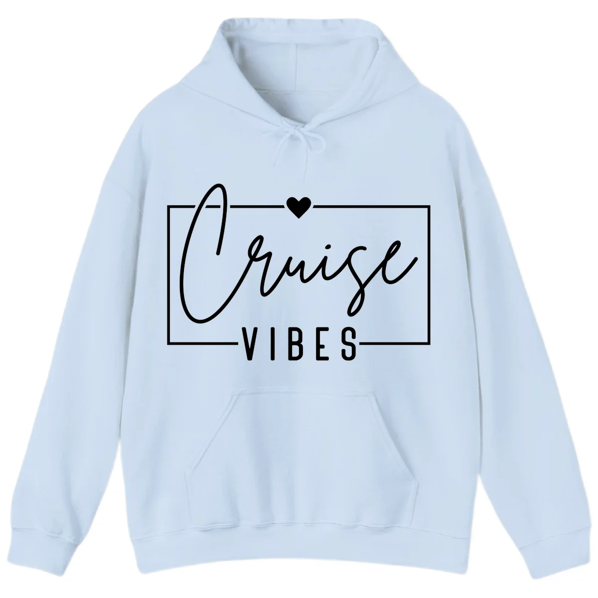 Chill Vibes Cruise Hoodie in Light Blue
