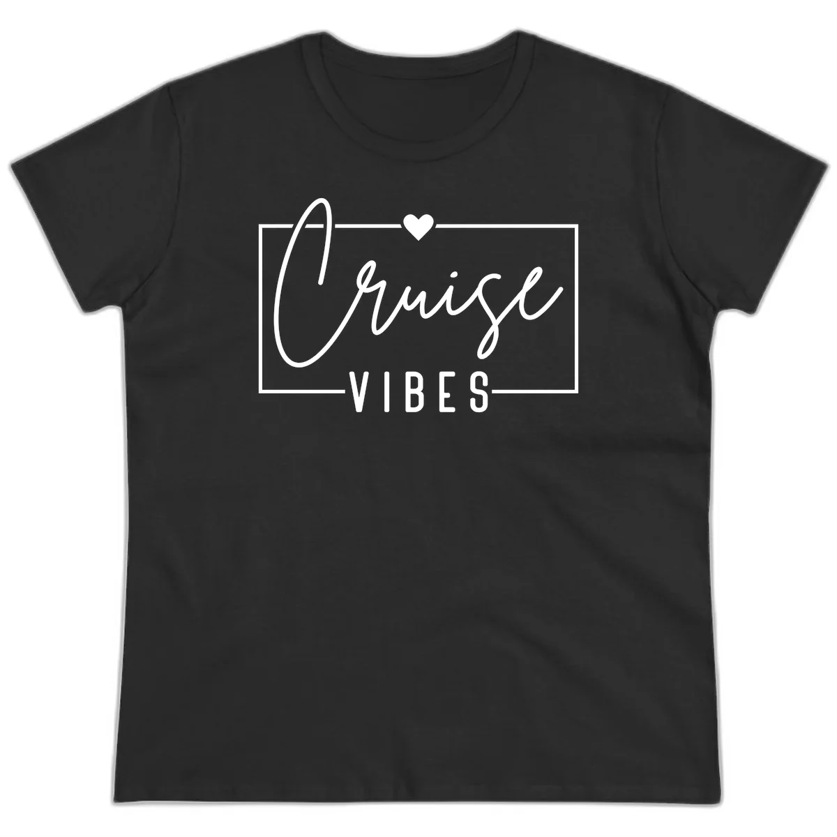 Chill Vibes Cruise Ladies Tee in Black