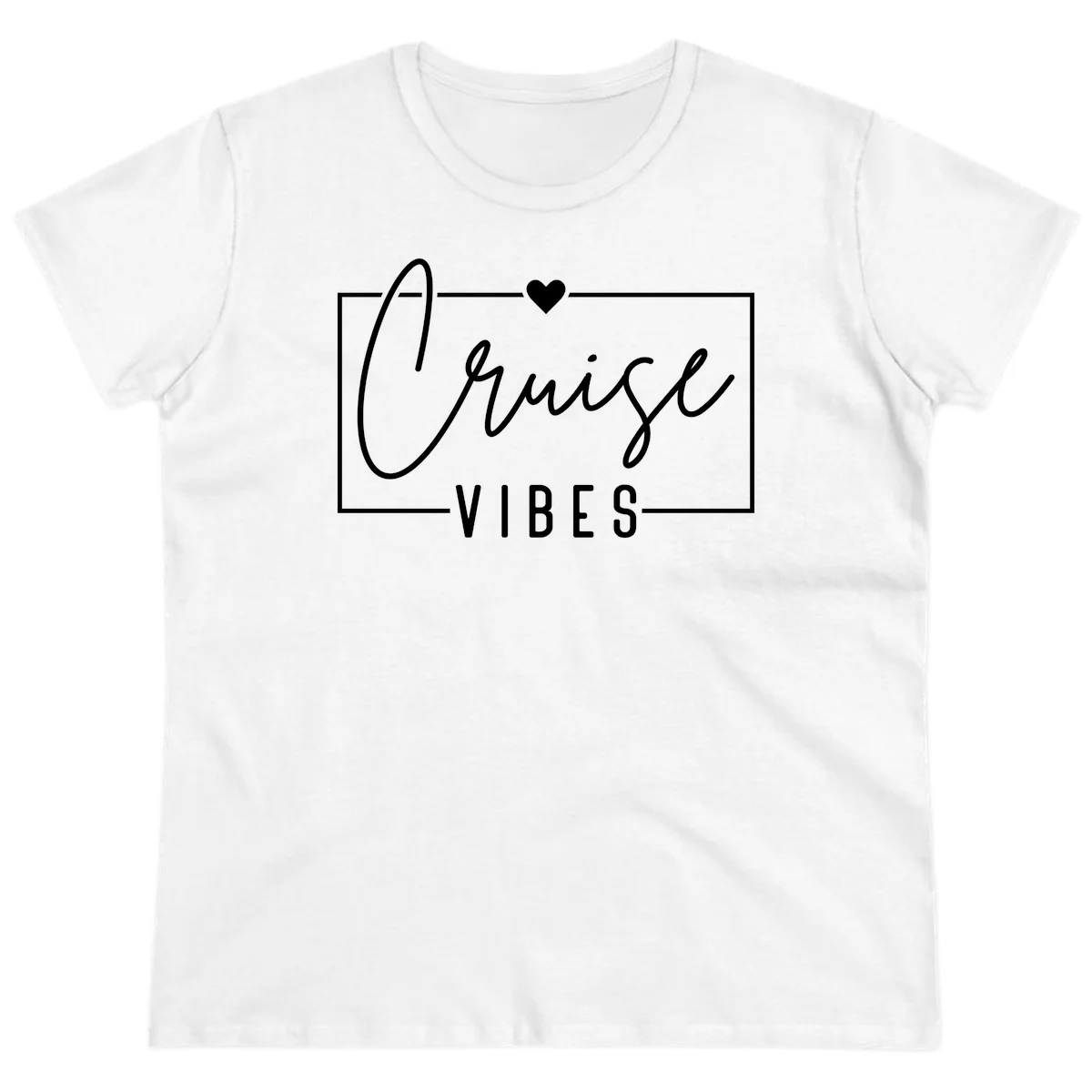 Chill Vibes Cruise Ladies Tee in White