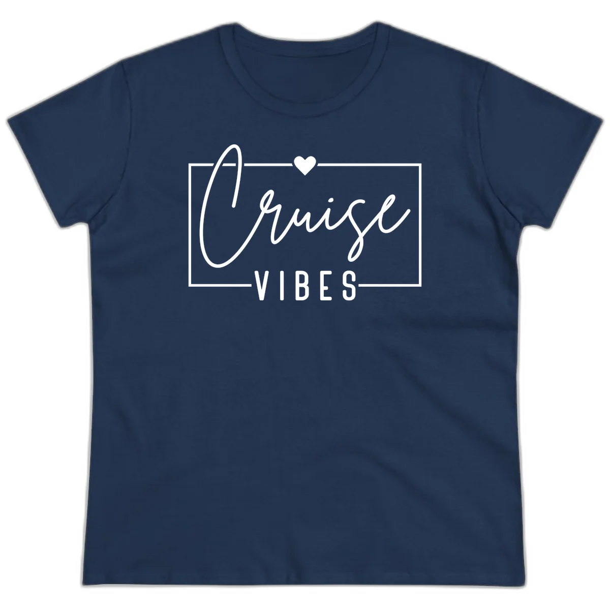 Chill Vibes Cruise Ladies Tee in Navy