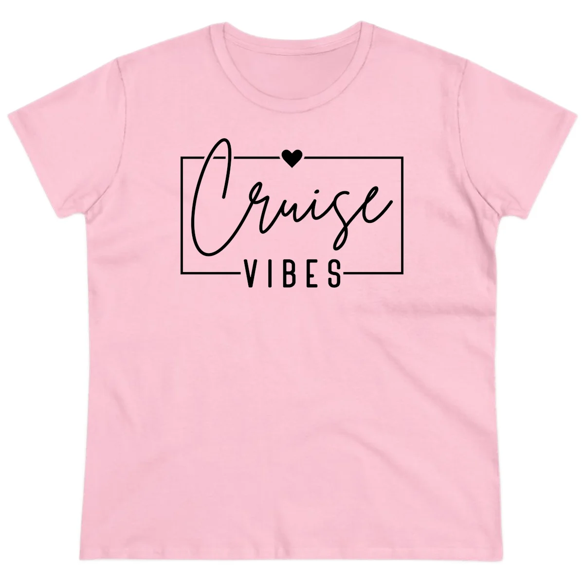 Chill Vibes Cruise Ladies Tee in Light Pink