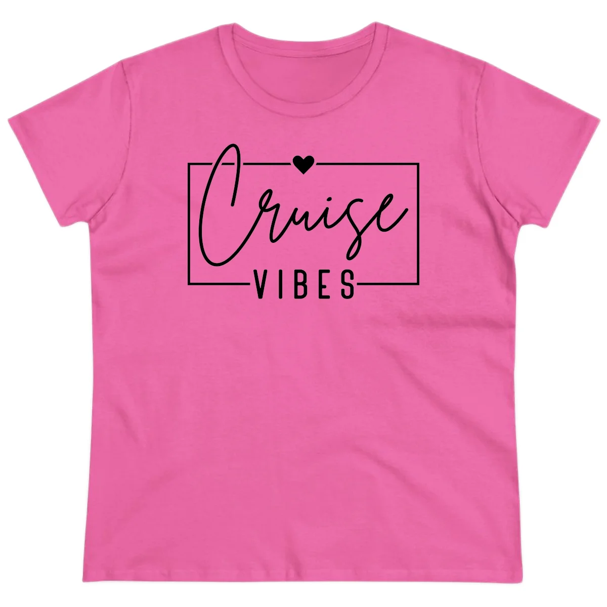 Chill Vibes Cruise Ladies Tee in Azalea