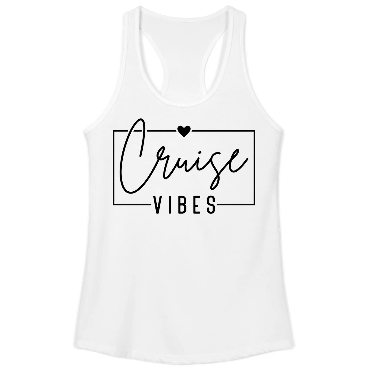 Chill Vibes Cruise Ladies Tank in White