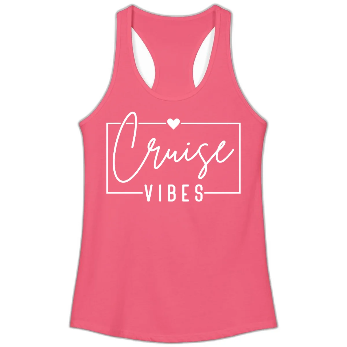 Chill Vibes Cruise Ladies Tank in Hot Pink