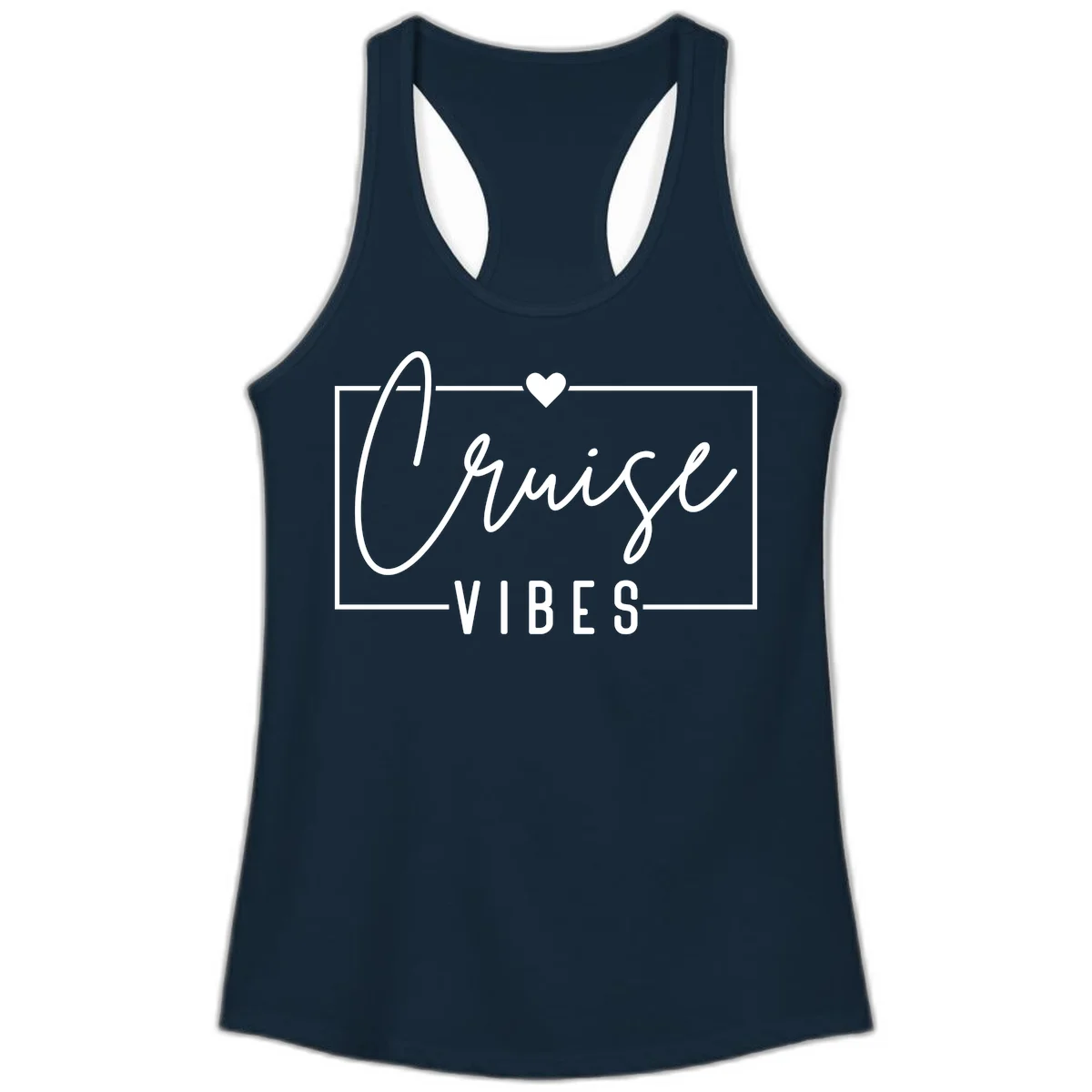Chill Vibes Cruise Ladies Tank in Solid Midnight Navy