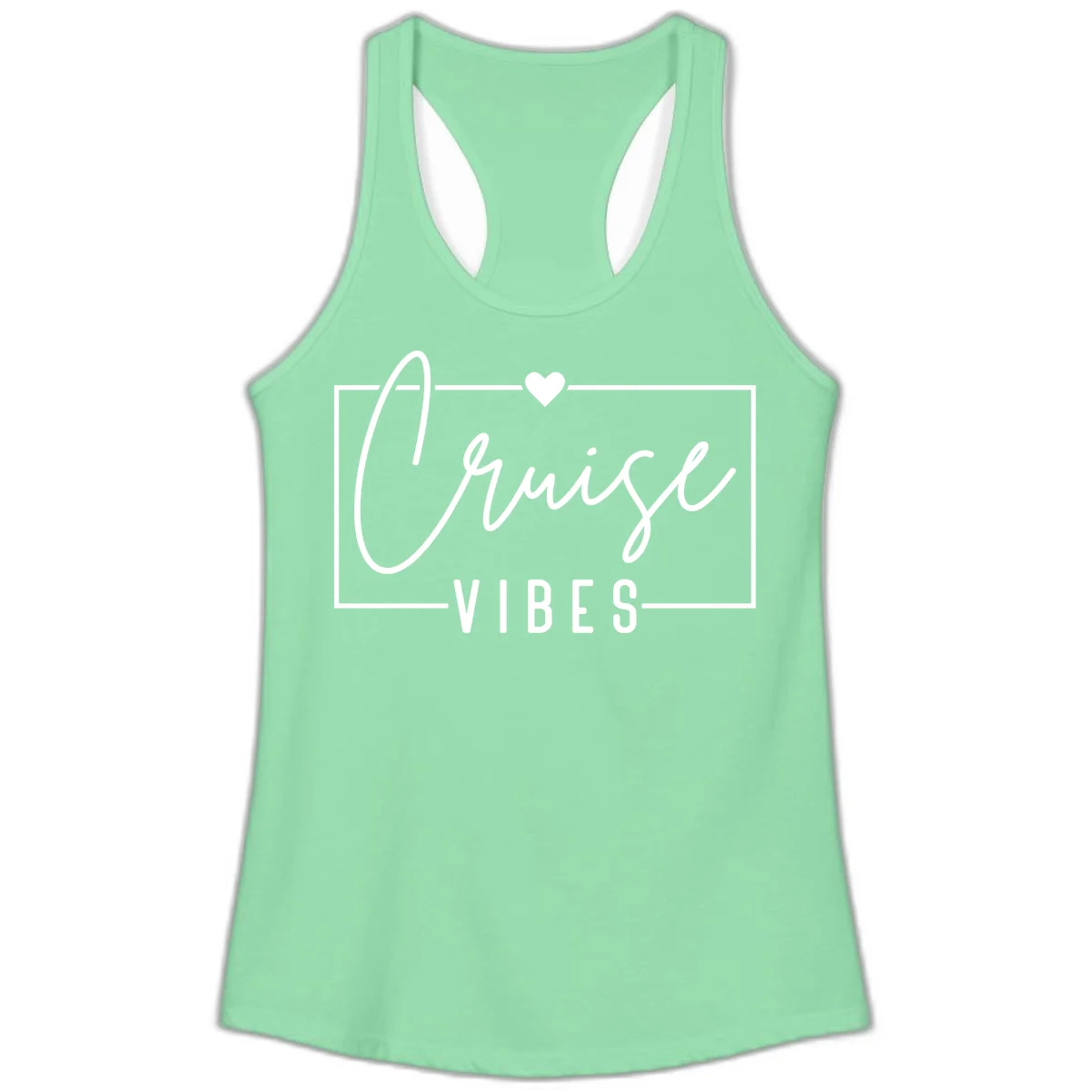 Chill Vibes Cruise Ladies Tank in Solid Mint