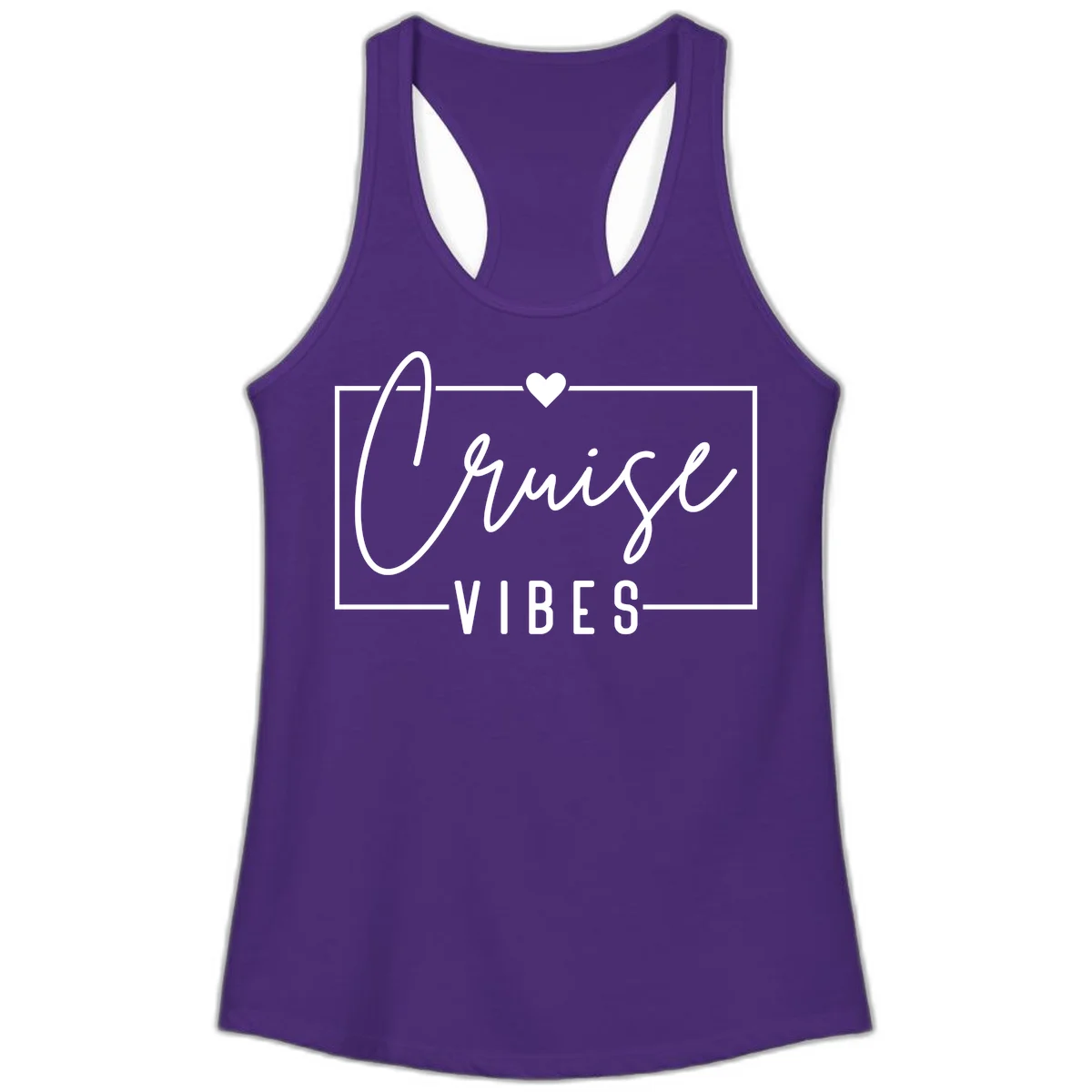 Chill Vibes Cruise Ladies Tank in Solid Purple Rush