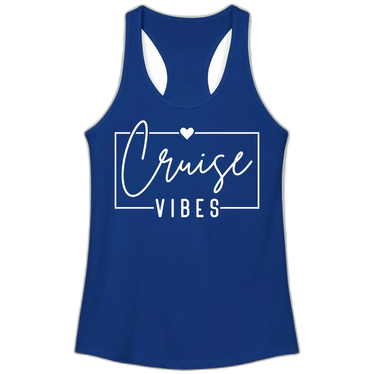 Chill Vibes Cruise Ladies Tank in Solid Royal