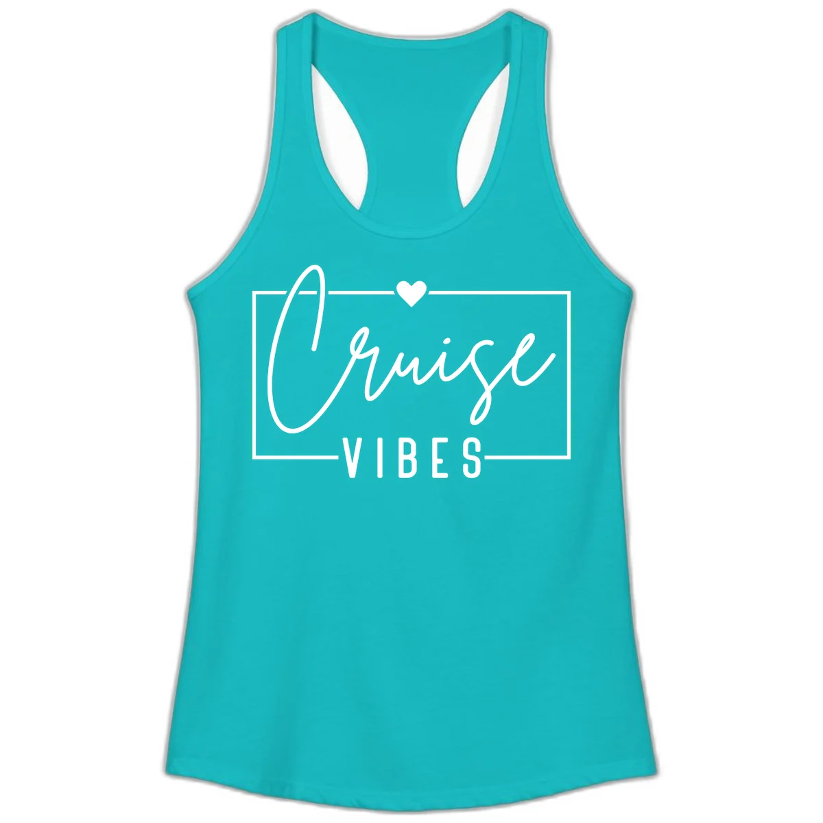 Chill Vibes Cruise Ladies Tank in Tahiti Blue