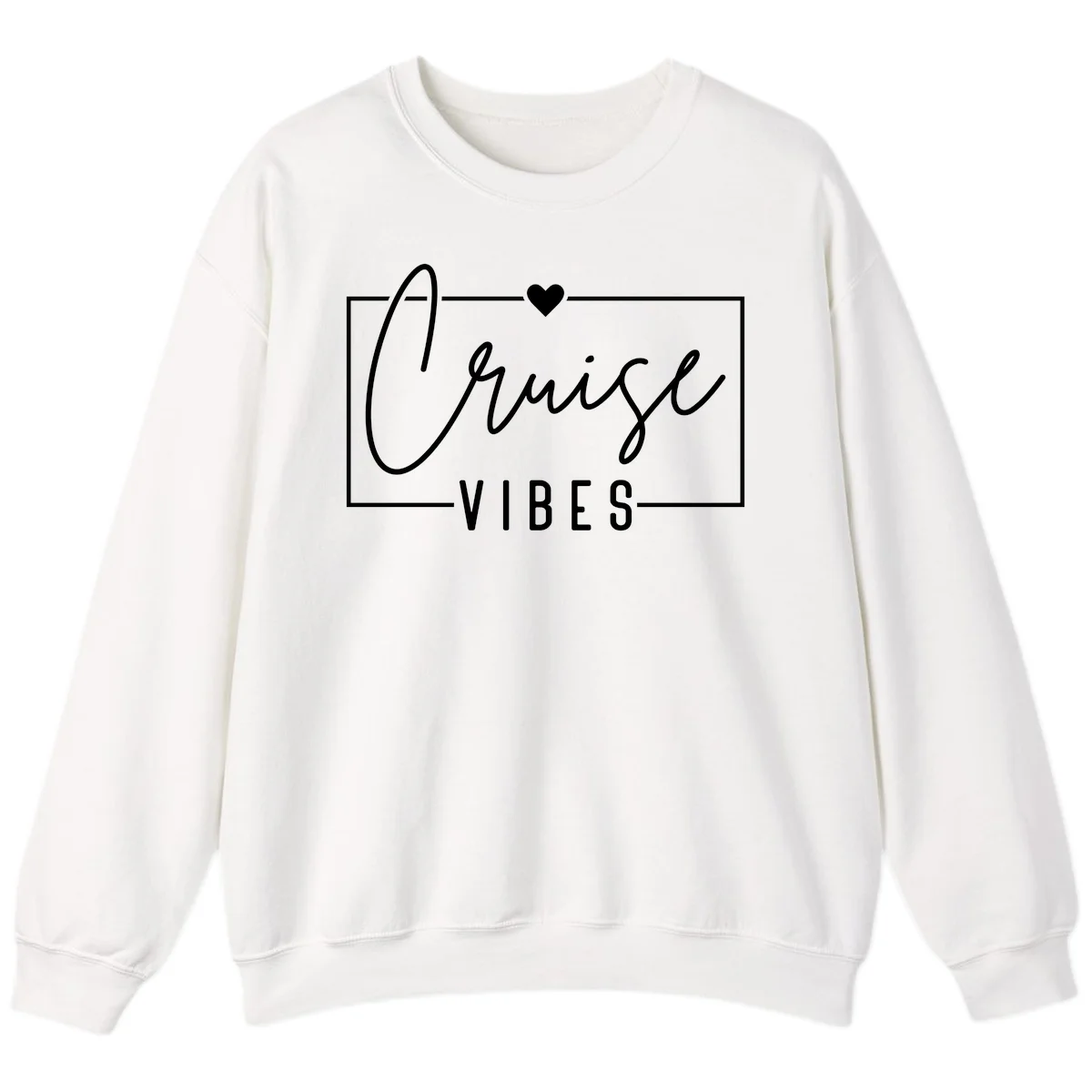 Chill Vibes Cruise Sweatshirt in White