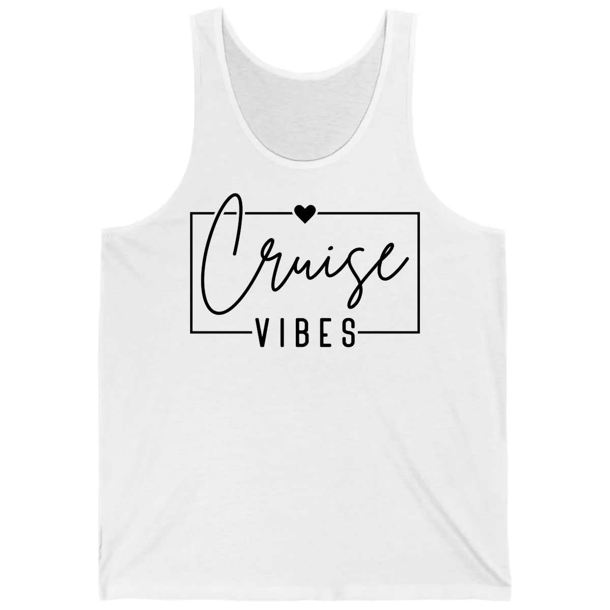 Chill Vibes Cruise Tank in White