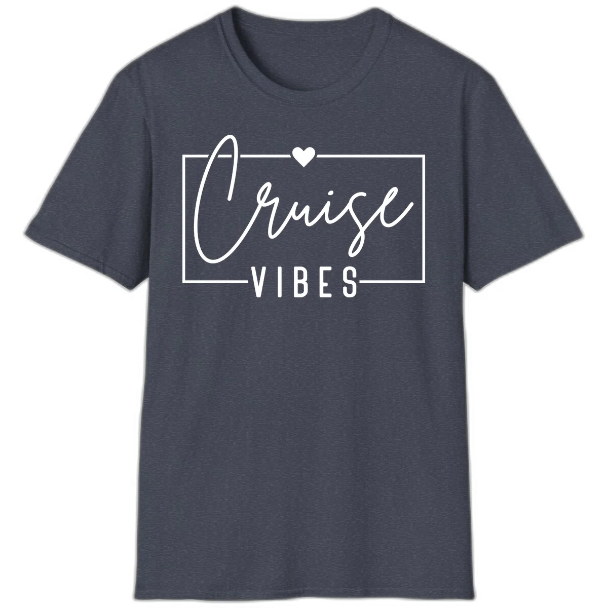 Chill Vibes Cruise T-Shirt in Heather Navy