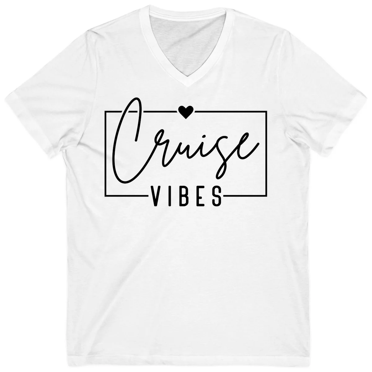 Chill Vibes Cruise V-Neck in White