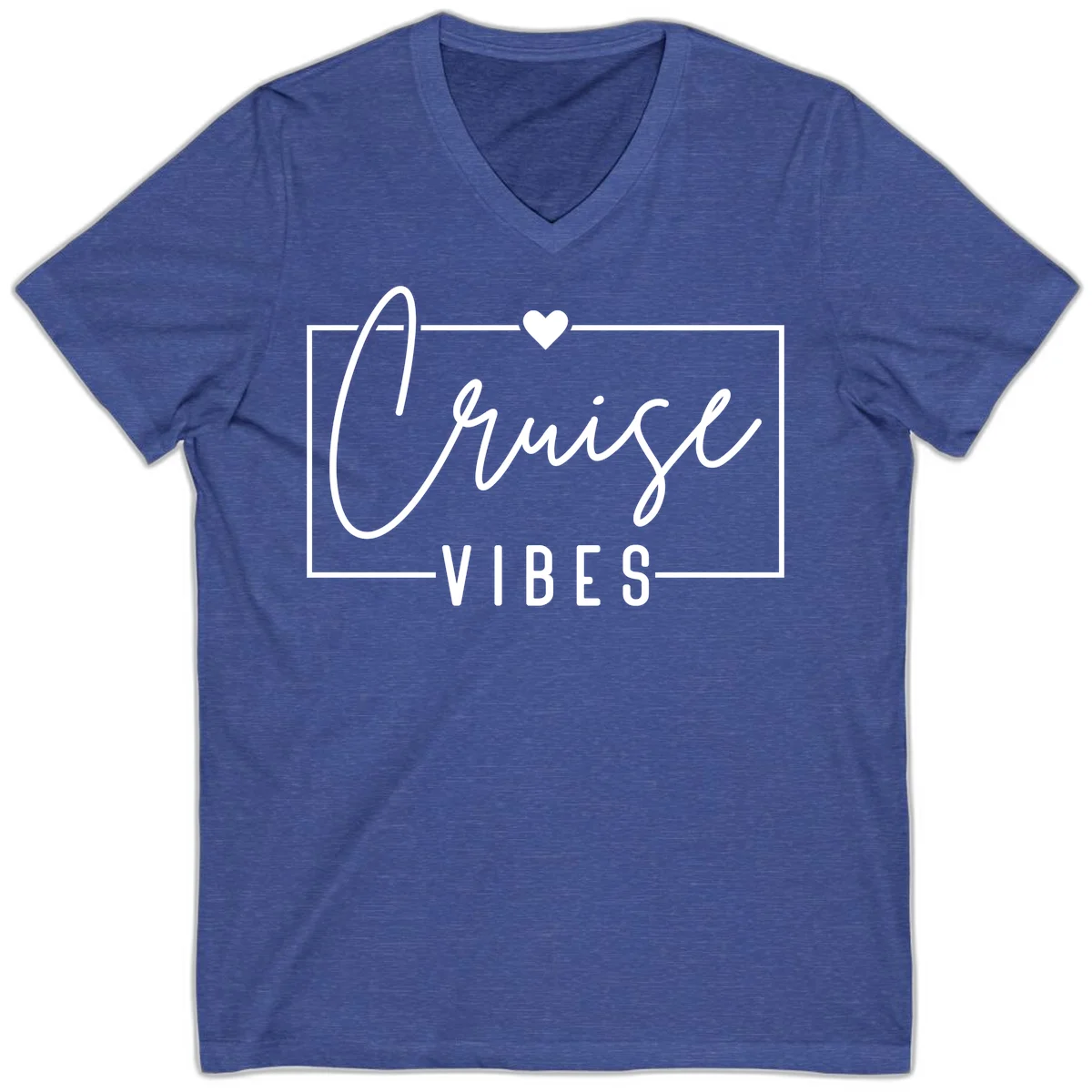 Chill Vibes Cruise V-Neck in Heather True Royal