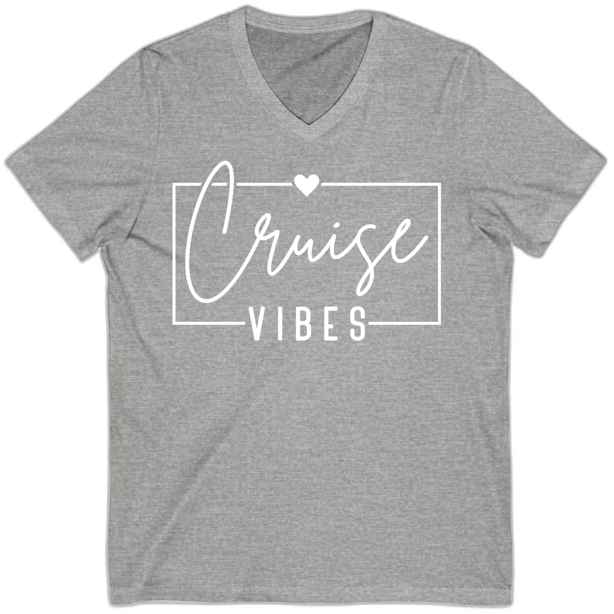 Chill Vibes Cruise V-Neck in Athletic Heather