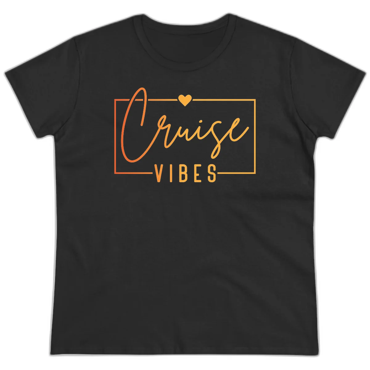 Cruise Vibes Ladies Tee in Black