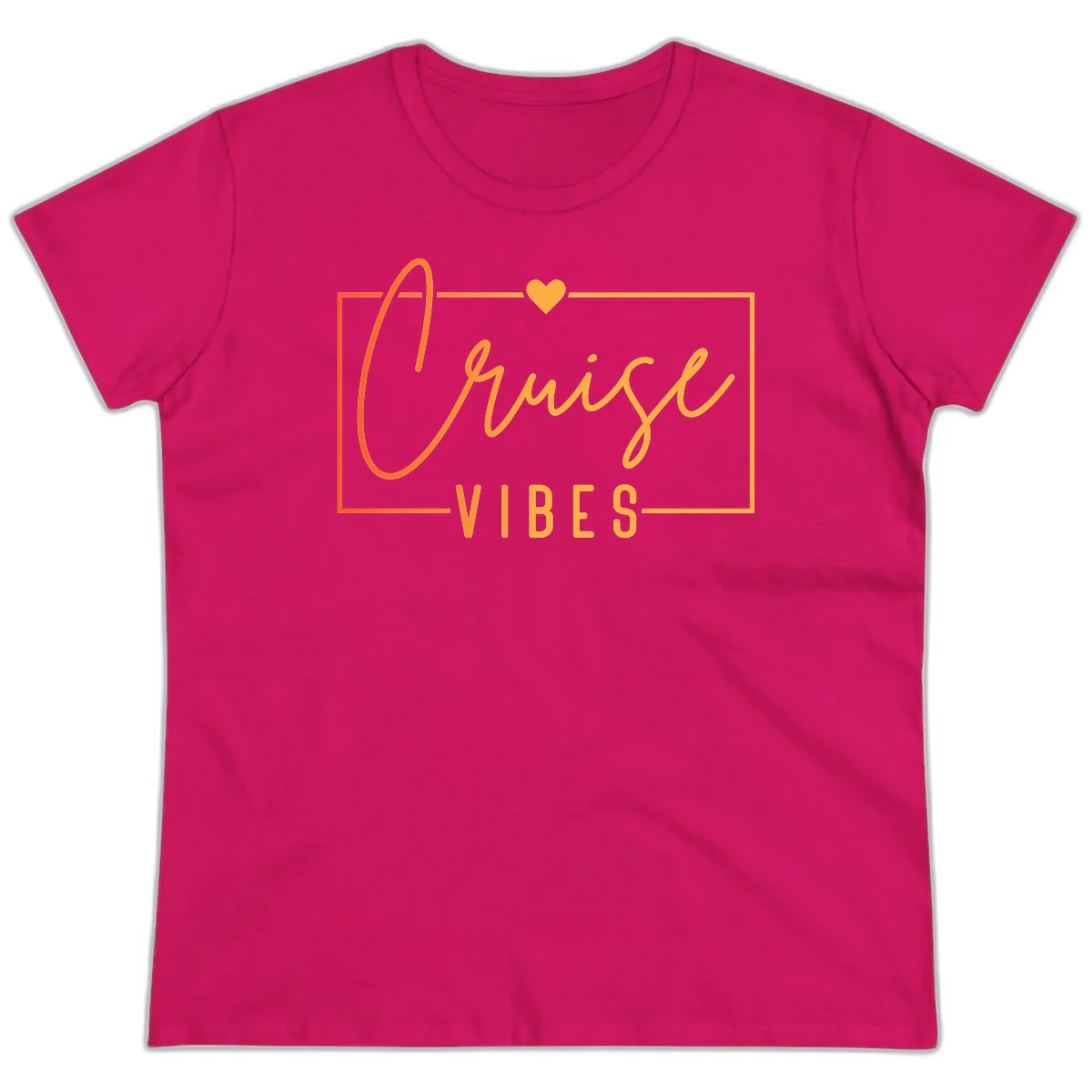 Cruise Vibes Ladies Tee in Heliconia