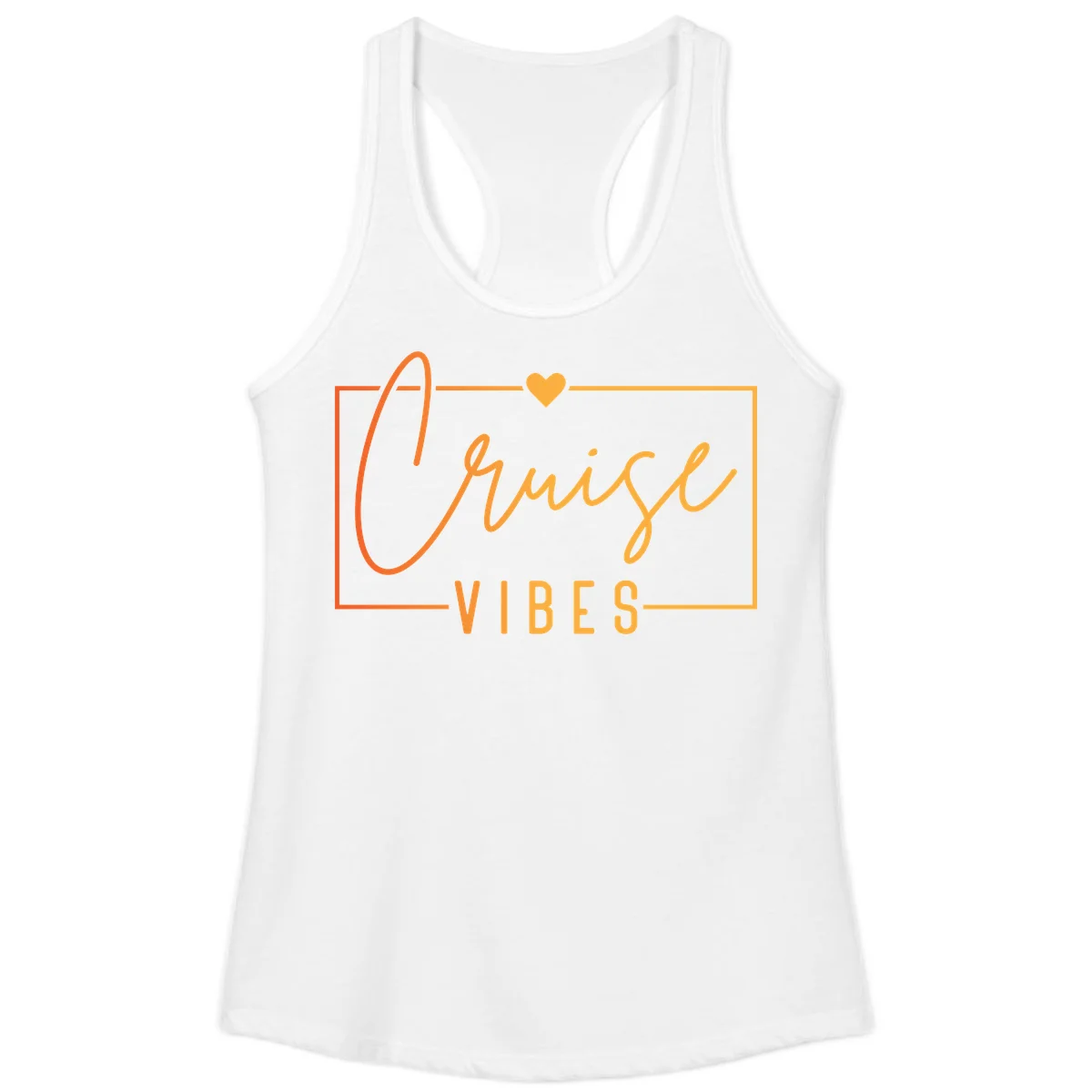 Cruise Vibes Ladies Tank in White