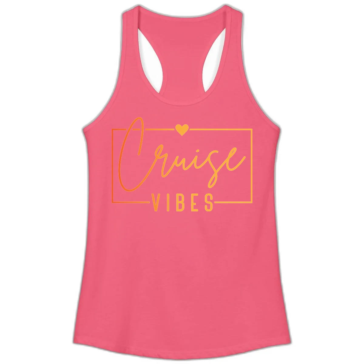 Cruise Vibes Ladies Tank in Hot Pink