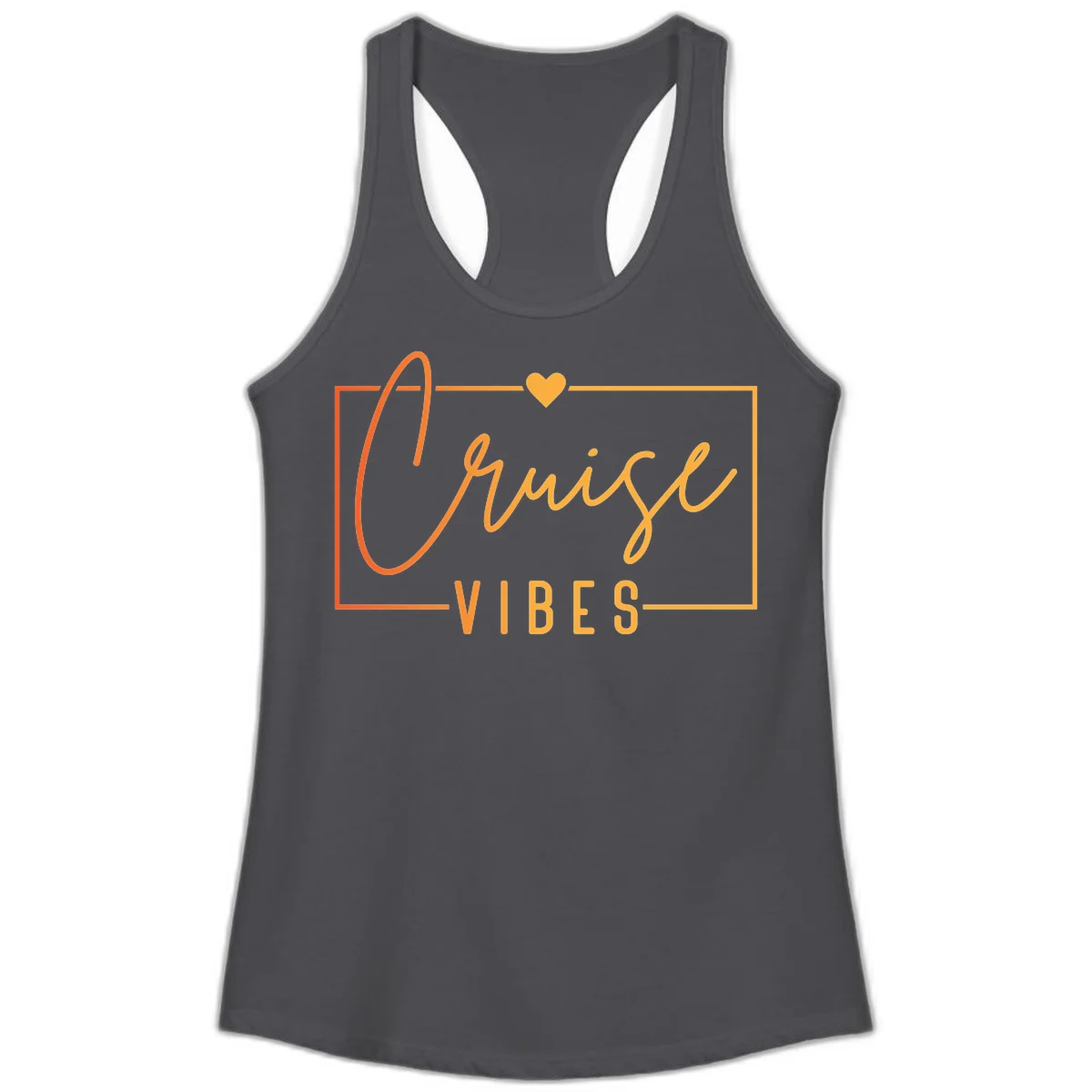 Cruise Vibes Ladies Tank in Solid Dark Gray