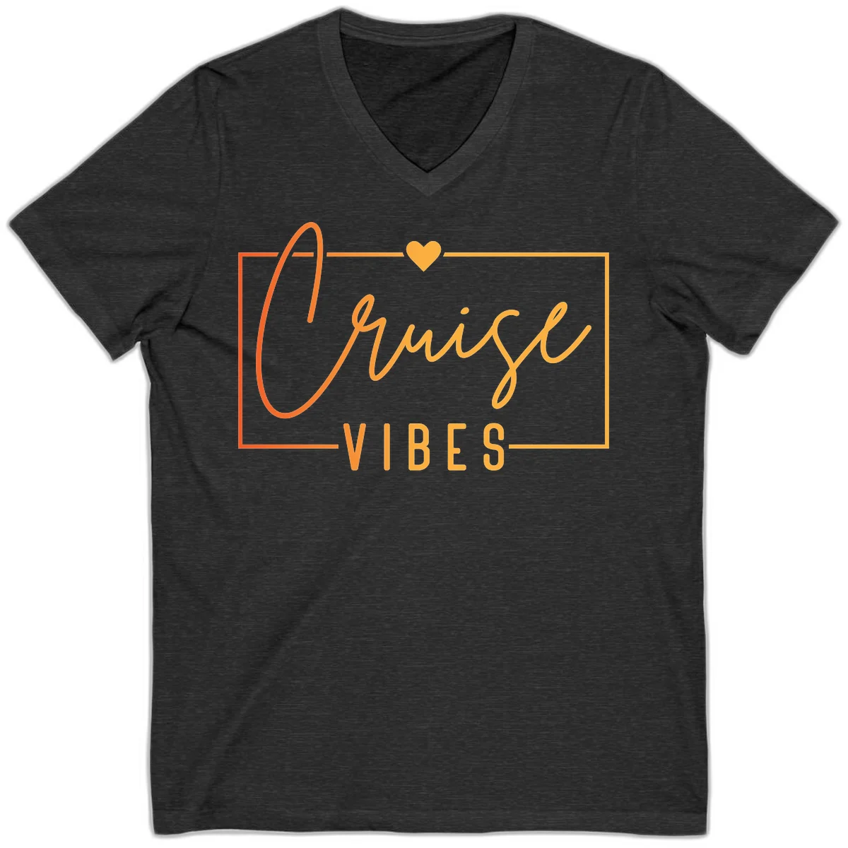 Cruise Vibes V-Neck in Dark Grey Heather