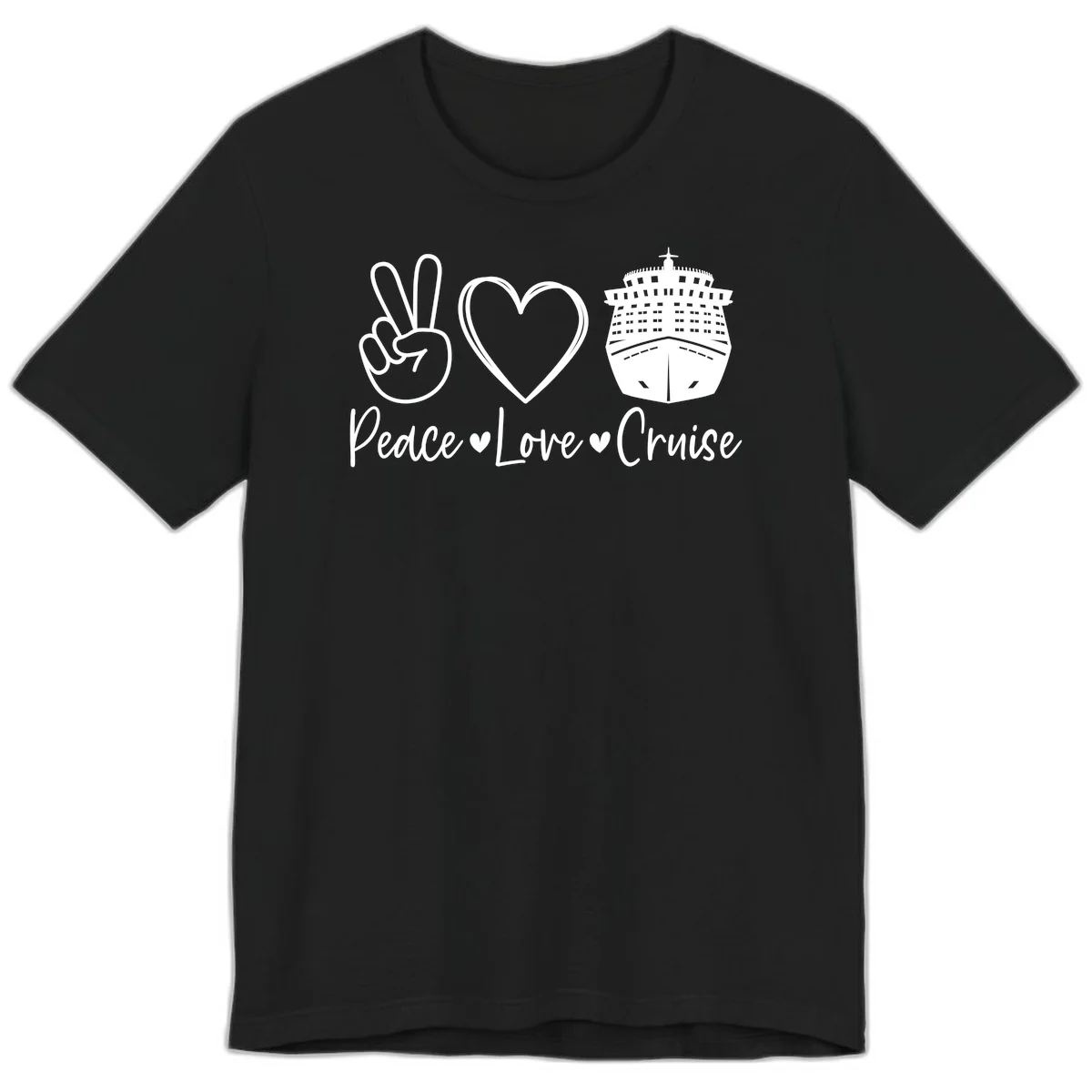 Peace Love Cruise Premium T-Shirt in Black