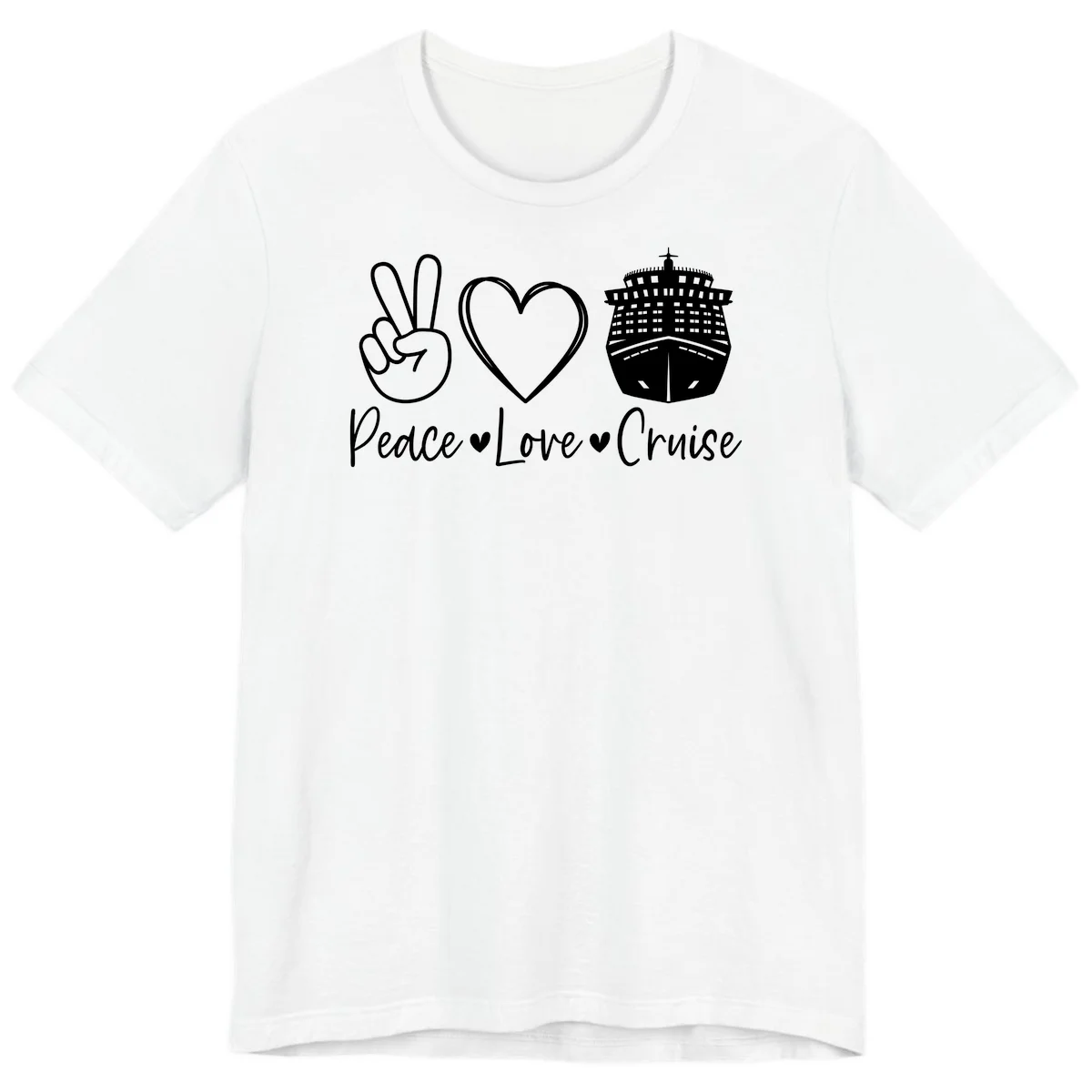 Peace Love Cruise Premium T-Shirt in White