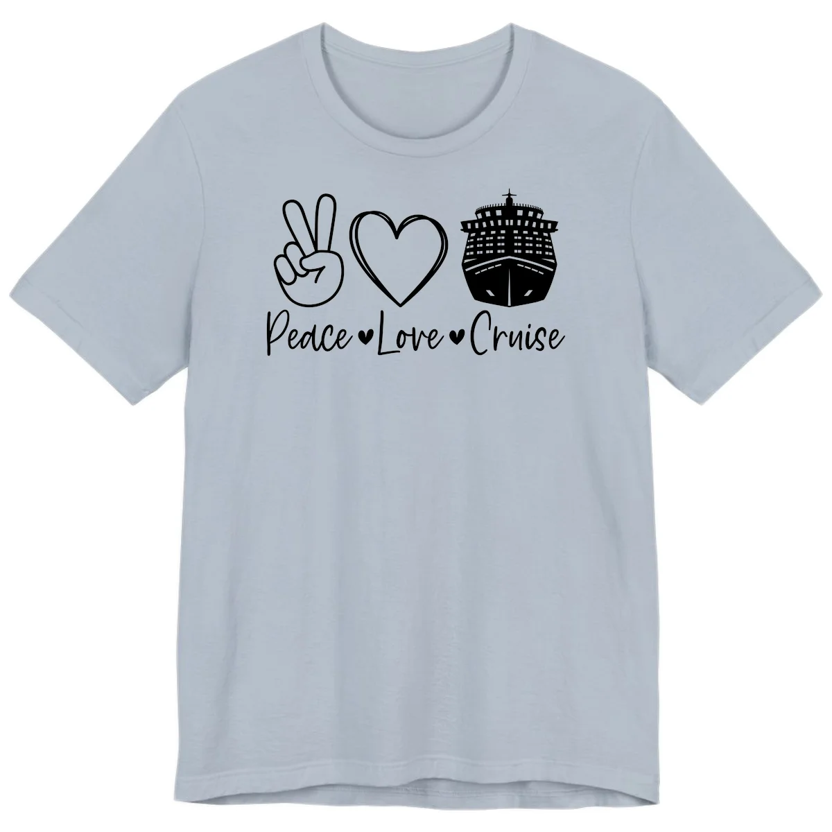 Peace Love Cruise Premium T-Shirt in Light Blue