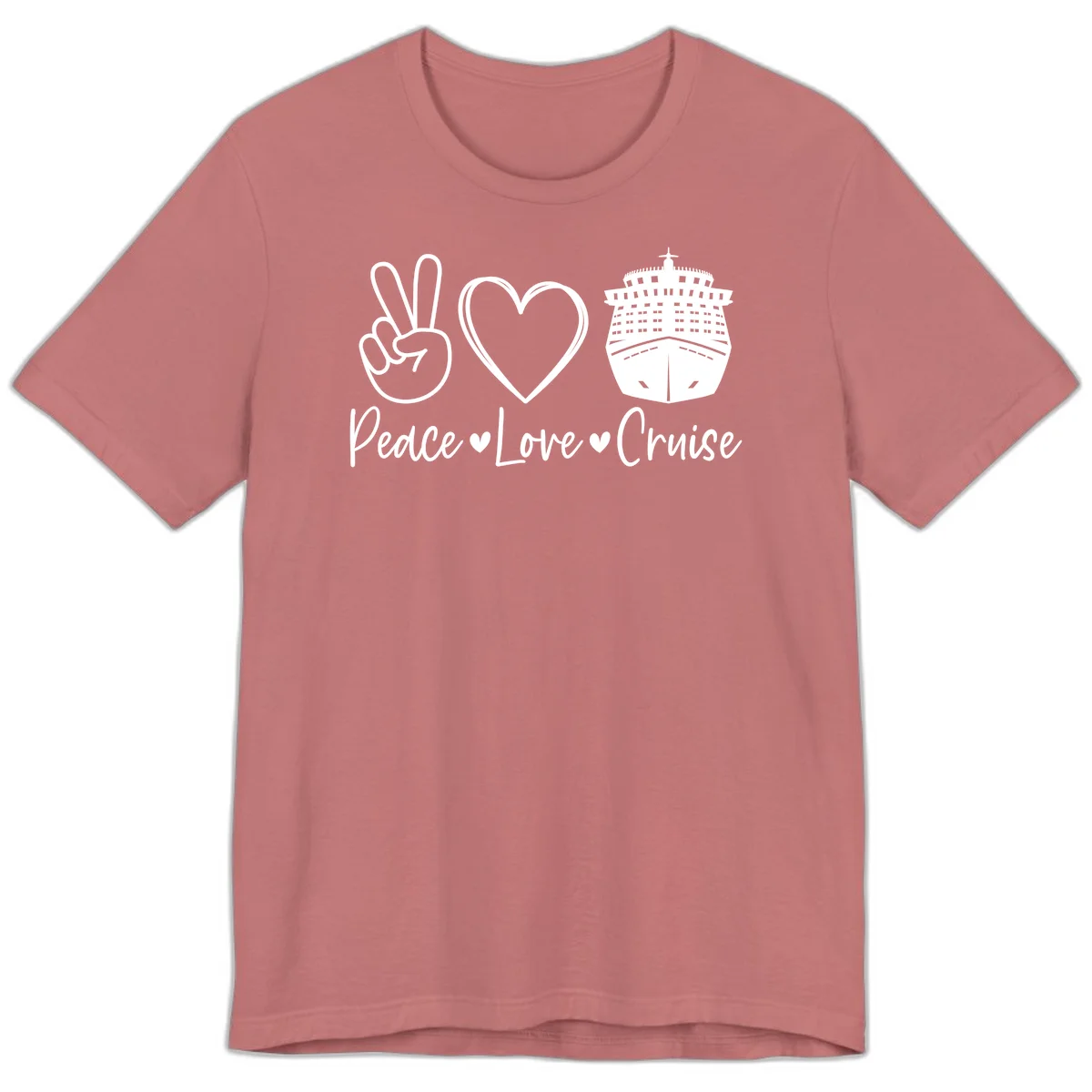 Peace Love Cruise Premium T-Shirt in Mauve