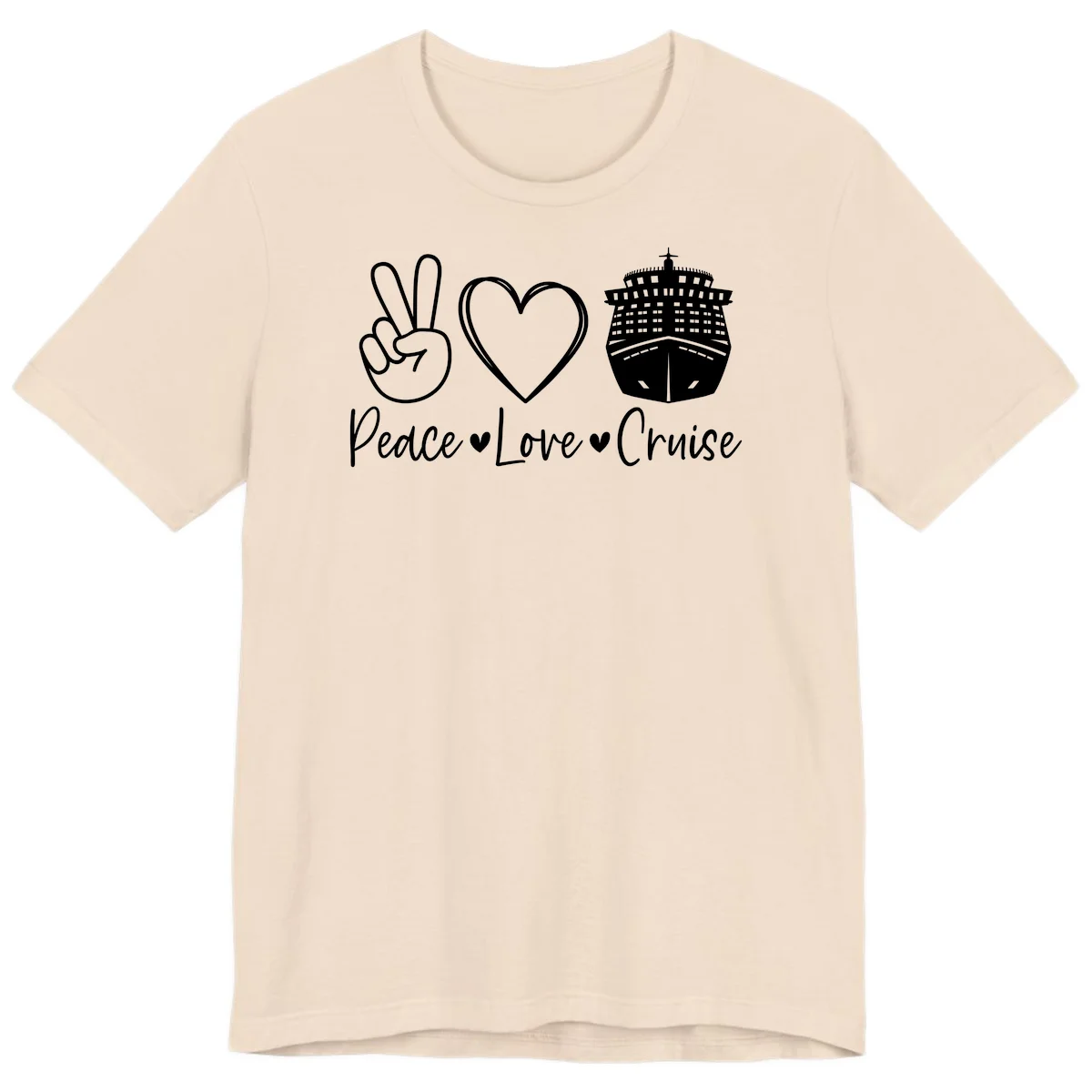 Peace Love Cruise Premium T-Shirt in Soft Cream