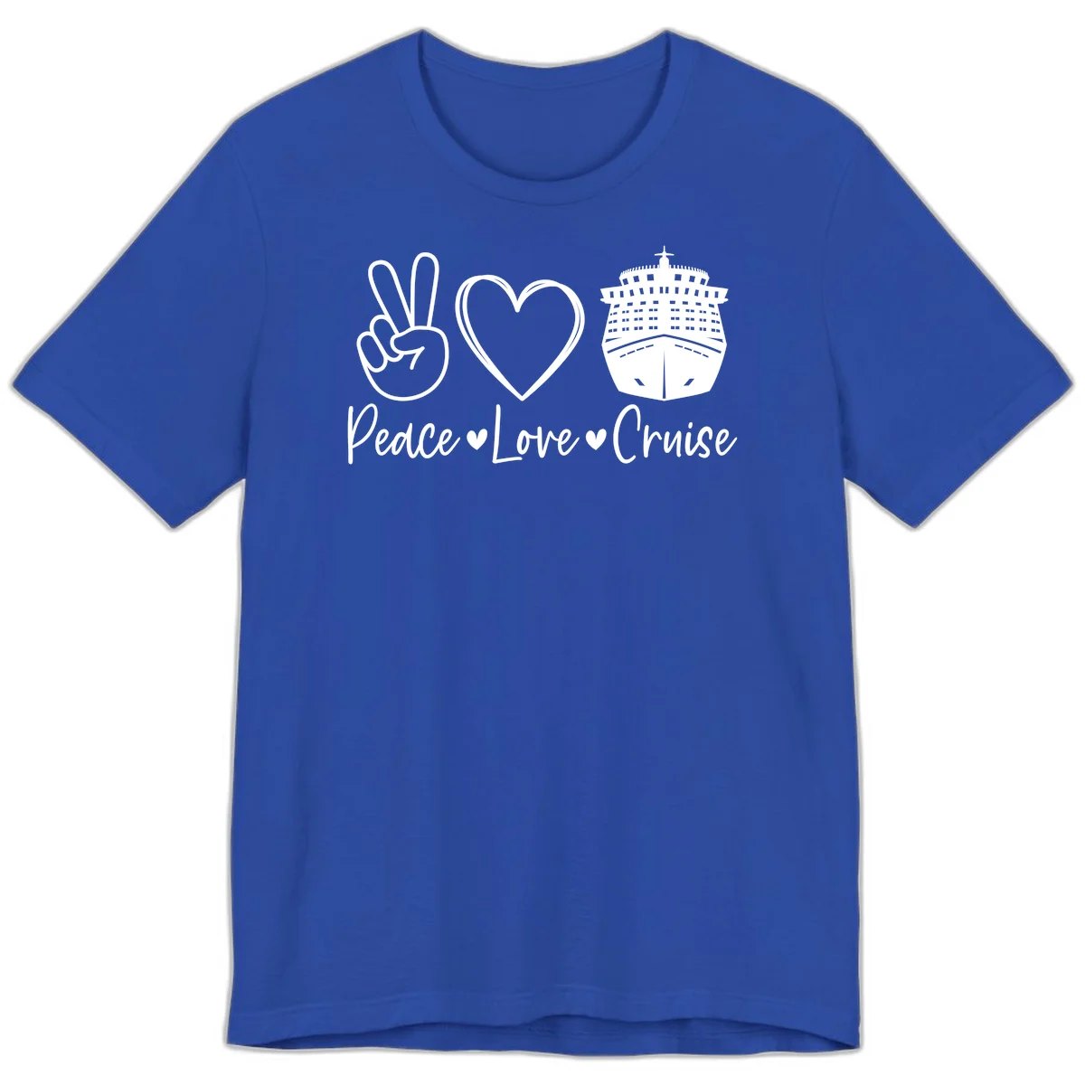 Peace Love Cruise Premium T-Shirt in True Royal