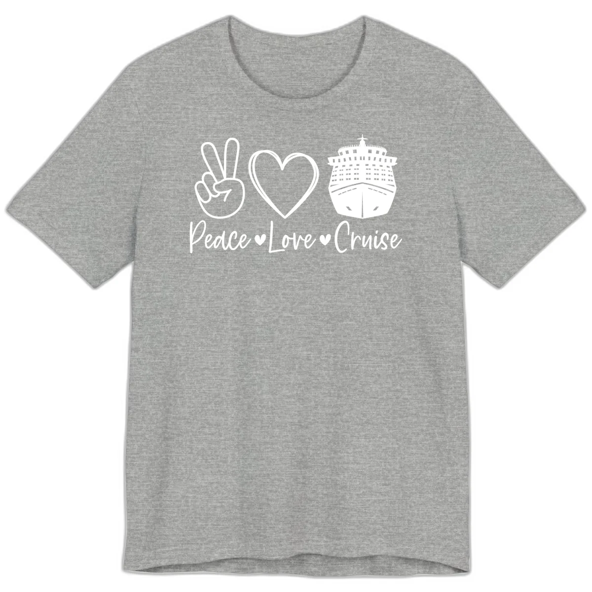 Peace Love Cruise Premium T-Shirt in Athletic Heather
