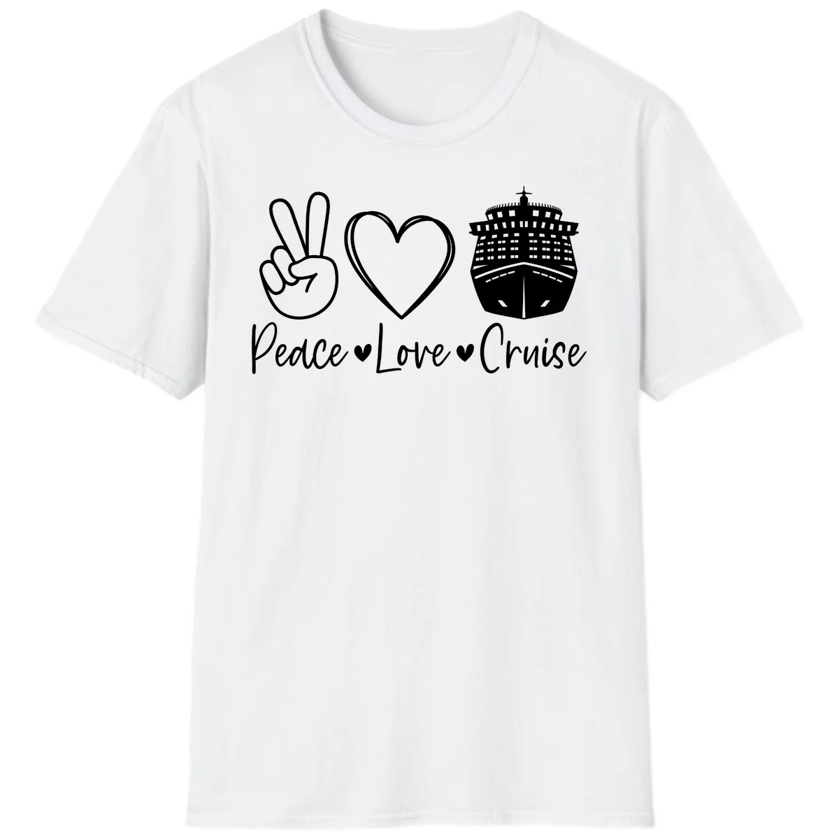 Peace Love Cruise T-Shirt in White