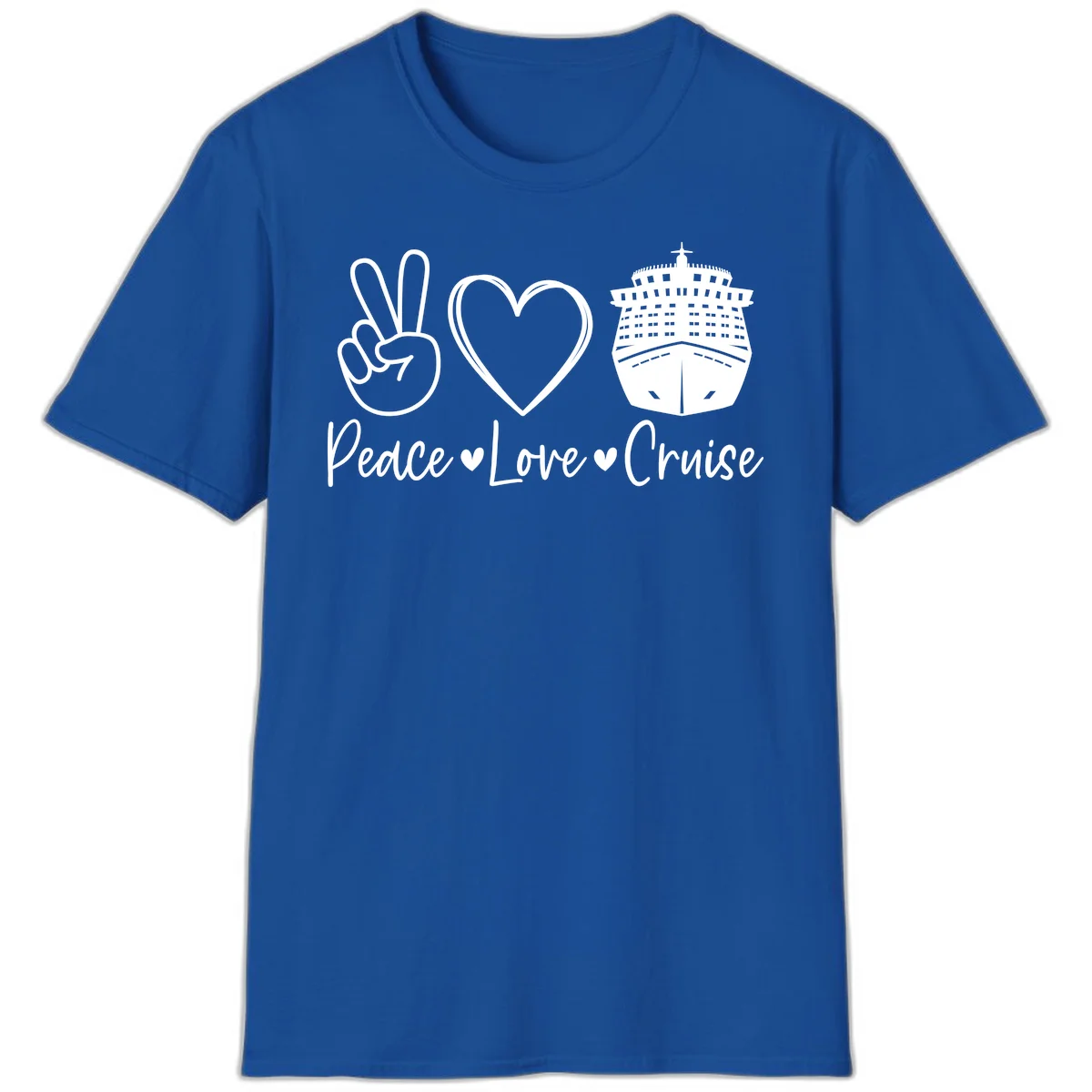 Peace Love Cruise T-Shirt in Royal