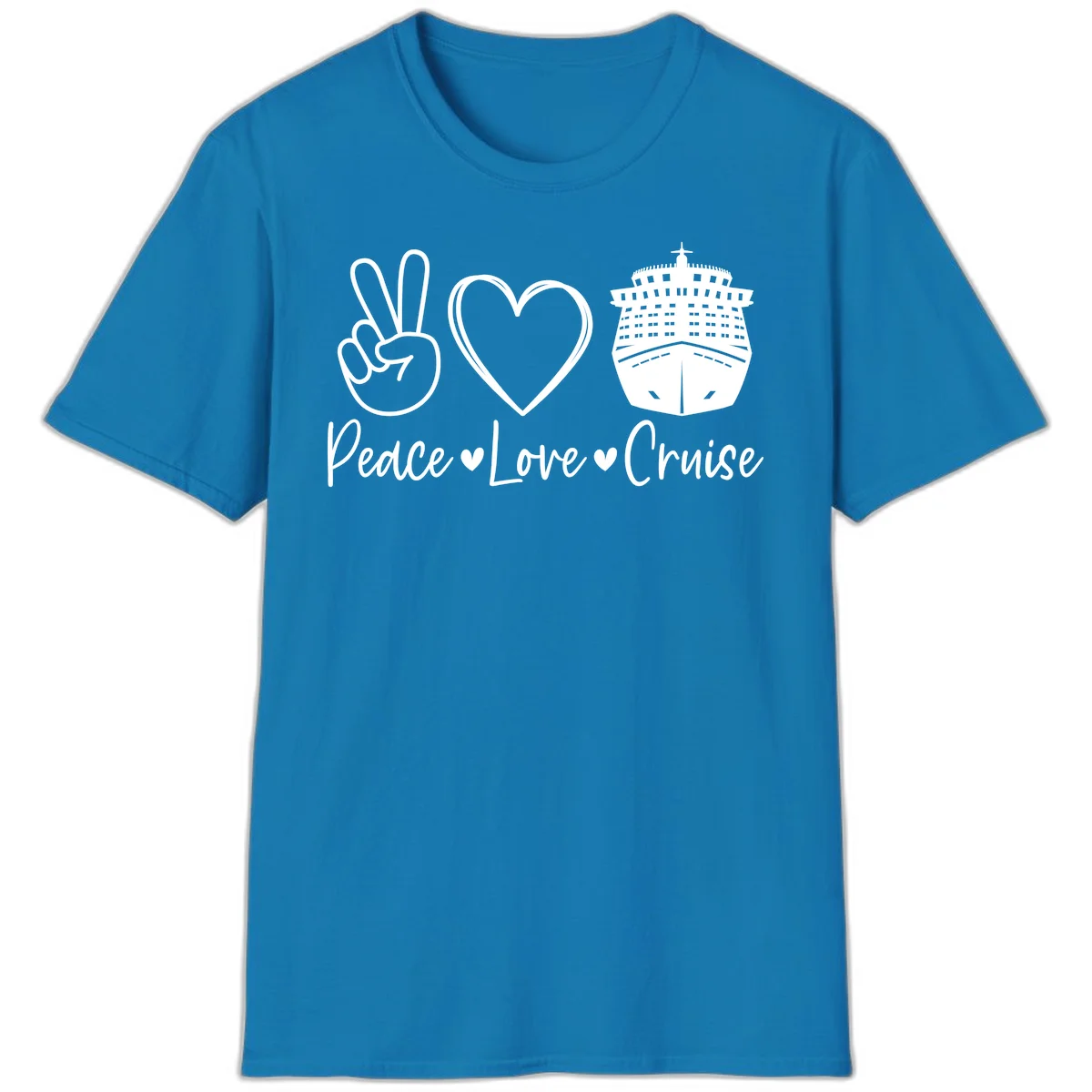 Peace Love Cruise T-Shirt in Sapphire