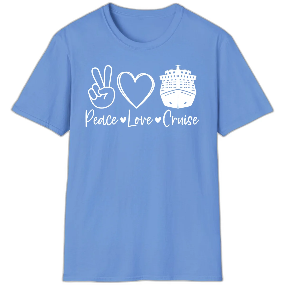 Peace Love Cruise T-Shirt in Carolina Blue