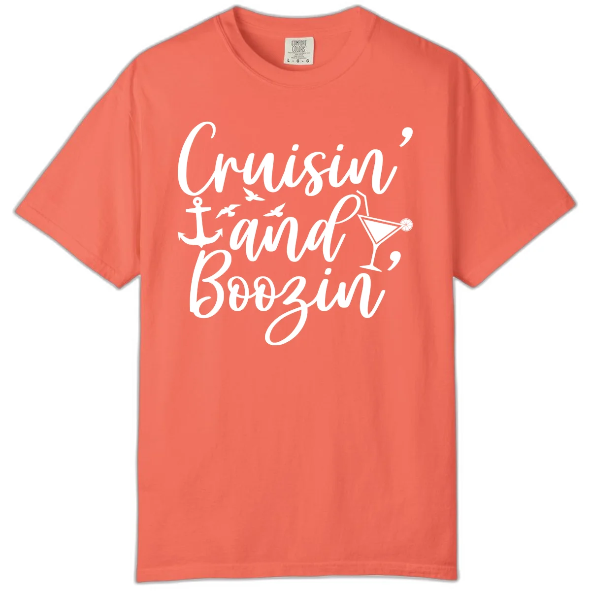 Cruisin' And Boozing Nautical Comfort Color in Bright Salmon