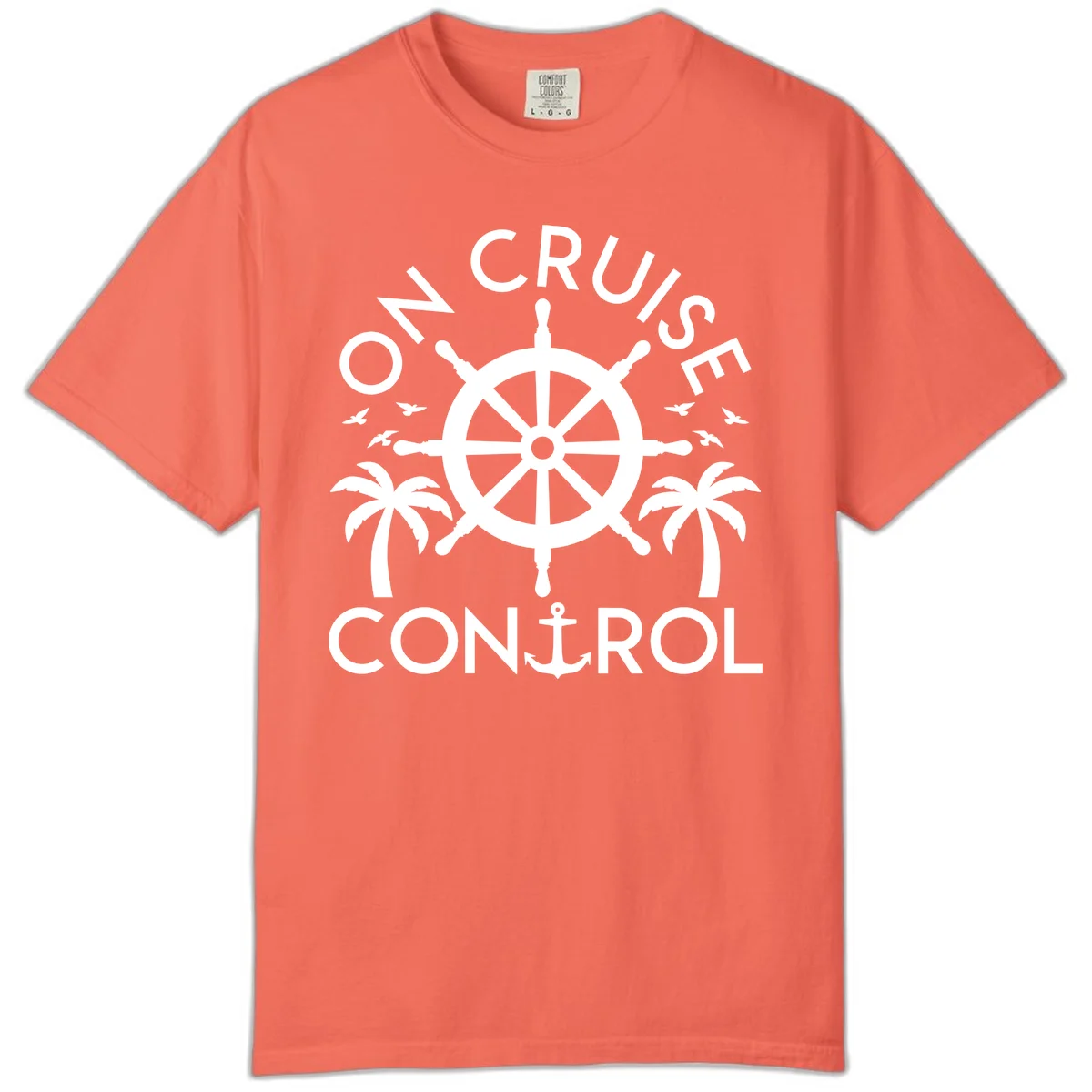 On Cruise Control Comfort Color T-Shirt in Bright Salmon