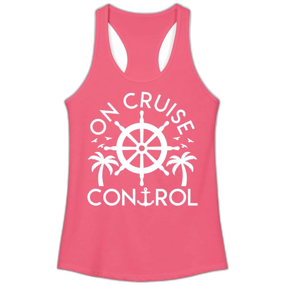 On Cruise Control Ladies Tank Top in Hot Pink