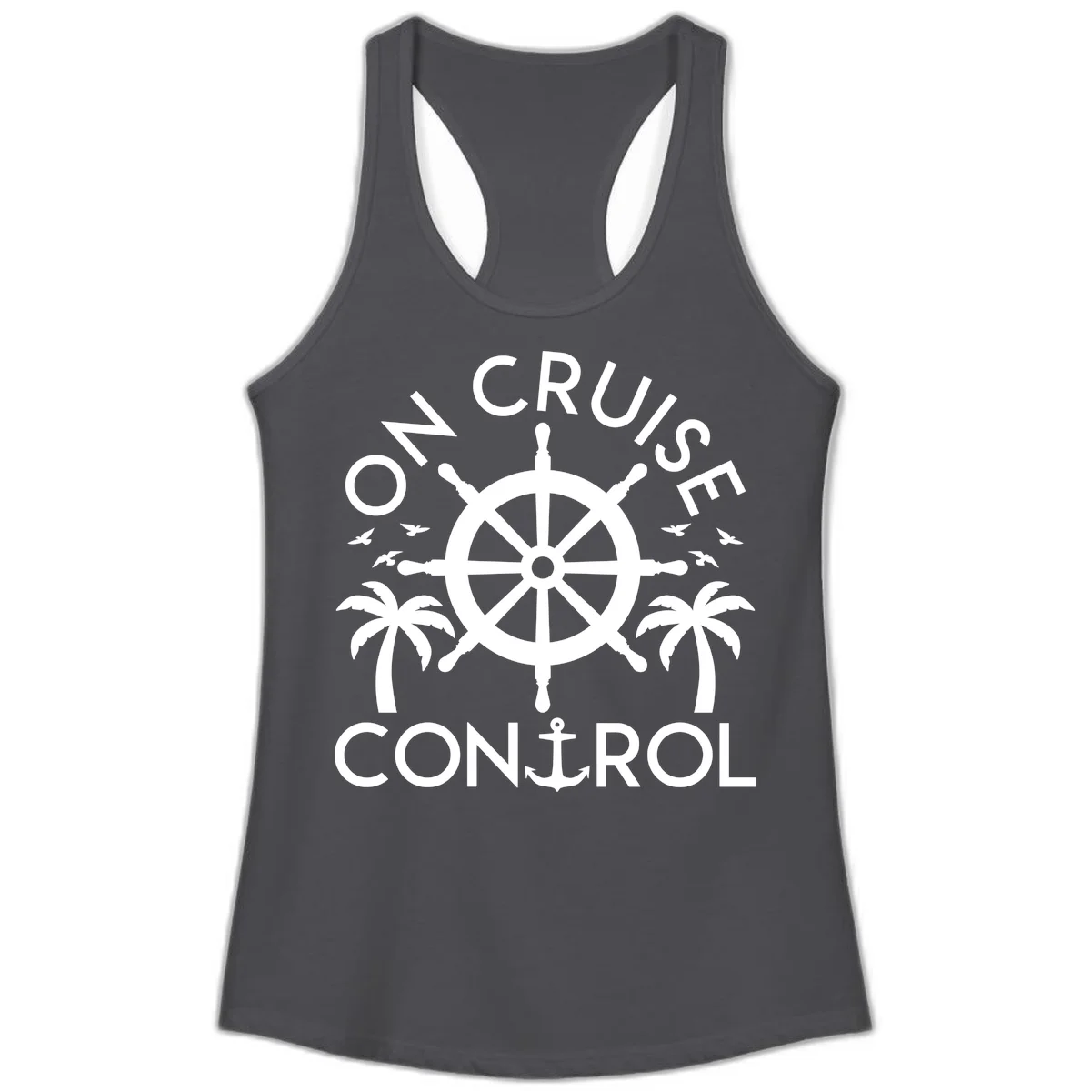 On Cruise Control Ladies Tank Top in Solid Dark Gray
