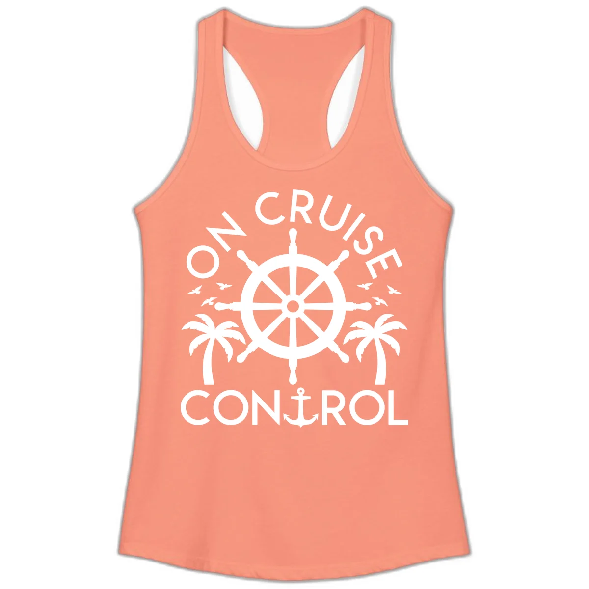 On Cruise Control Ladies Tank Top in Solid Light Orange