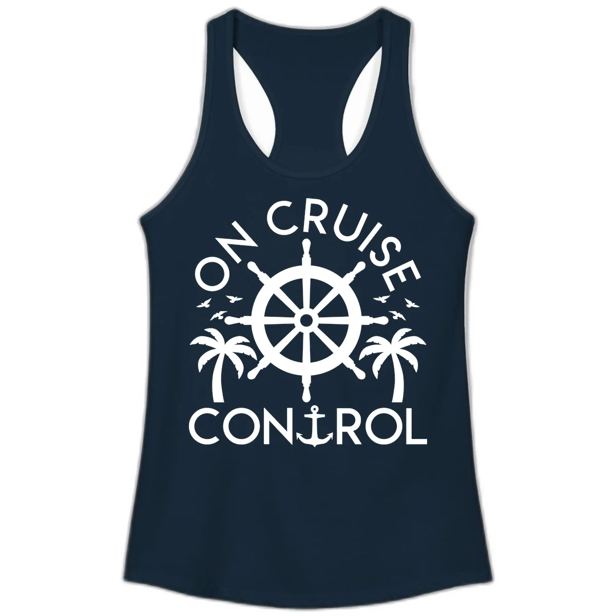 On Cruise Control Ladies Tank Top in Solid Midnight Navy
